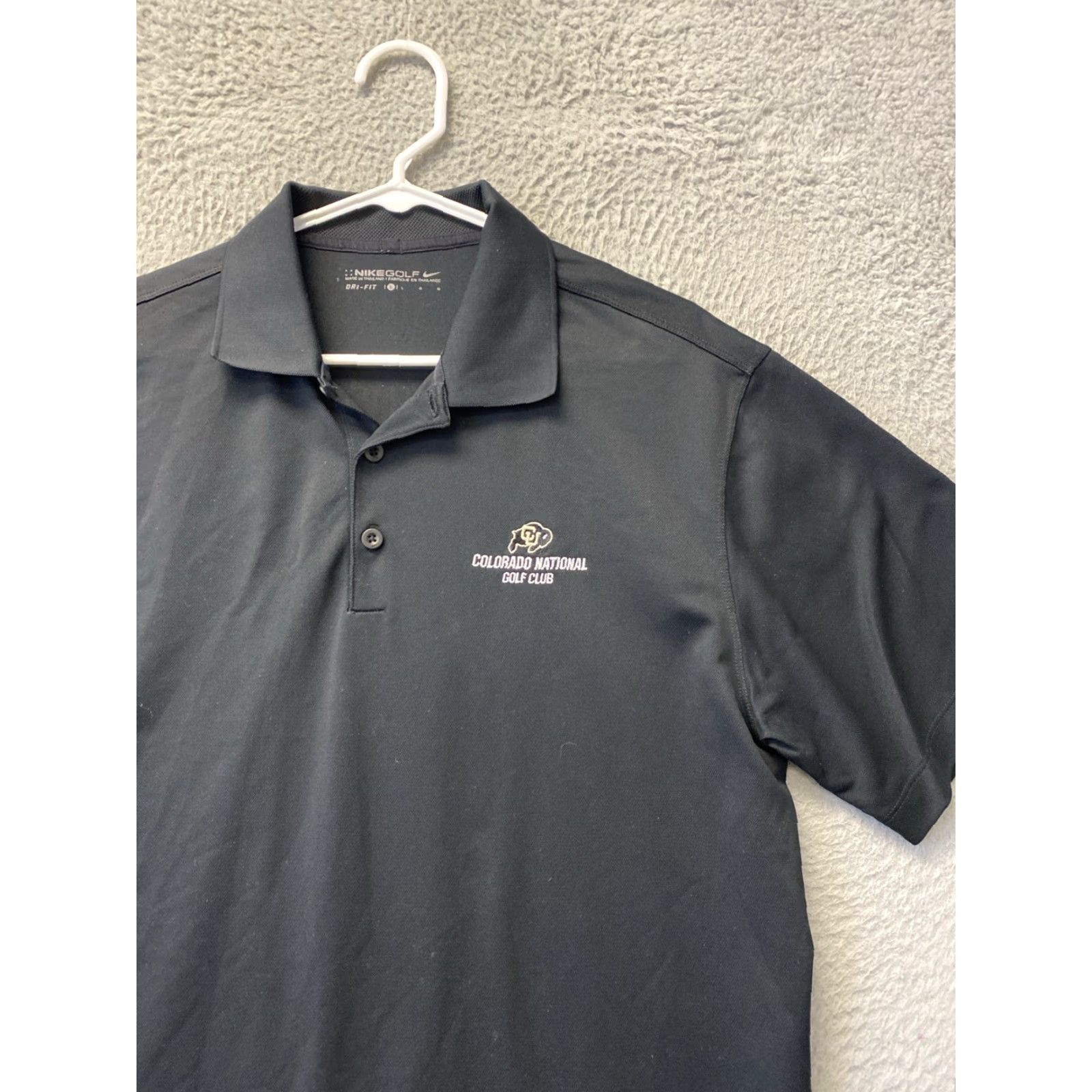 Nike Nike Golf Mens Large Black Short Sleeve Polo Shirt Dri Fit Buffaloes 45-72 Size US L / EU 52-54 / 3 - 2 Thumbnail