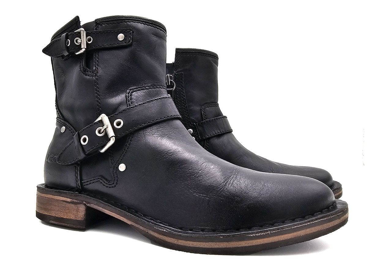 Ugg UGG Fabrizia Black Leather Ankle Boots Size 37 Size US 7 / IT 37 - 4 Thumbnail