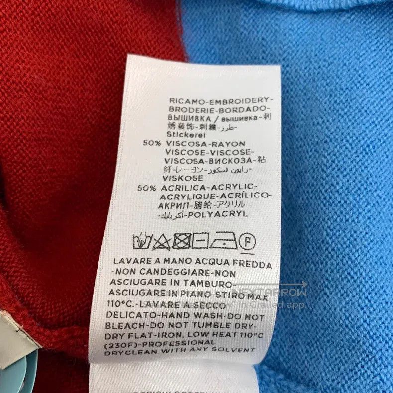 Gucci Gucci Red and blue colour-blocked wool lapel long-sleeved Size US M / EU 48-50 / 2 - 7 Thumbnail