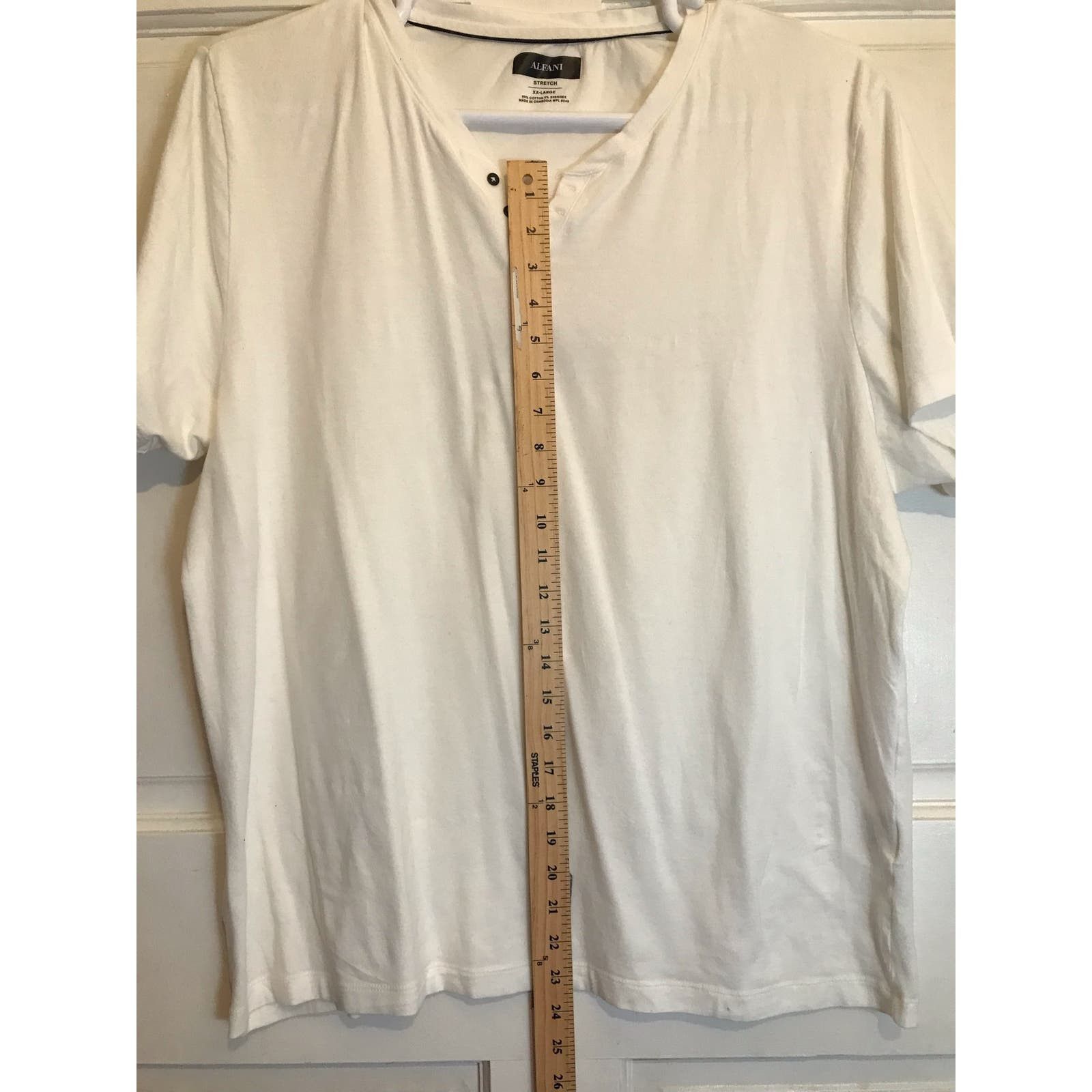 Alfani ALFANI Stretch Shirt Men's XXL White Short Sleeve Size US XXL / EU 58 / 5 - 4 Thumbnail