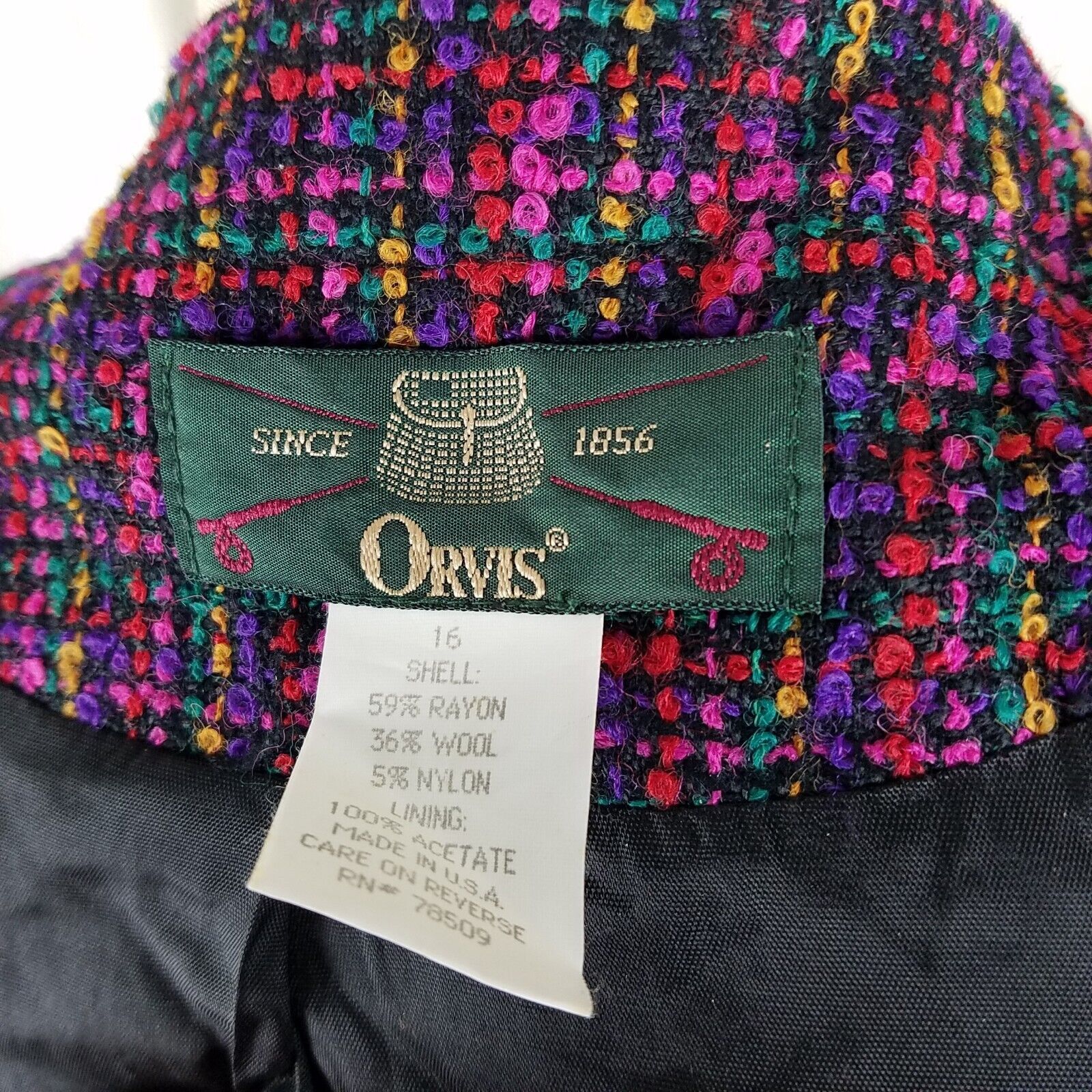 Orvis Orvis Colorful Tweed Art to Wear Open Front Blazer Jacket 16 Size XXL / US 16-18 / IT 52-54 - 6 Thumbnail