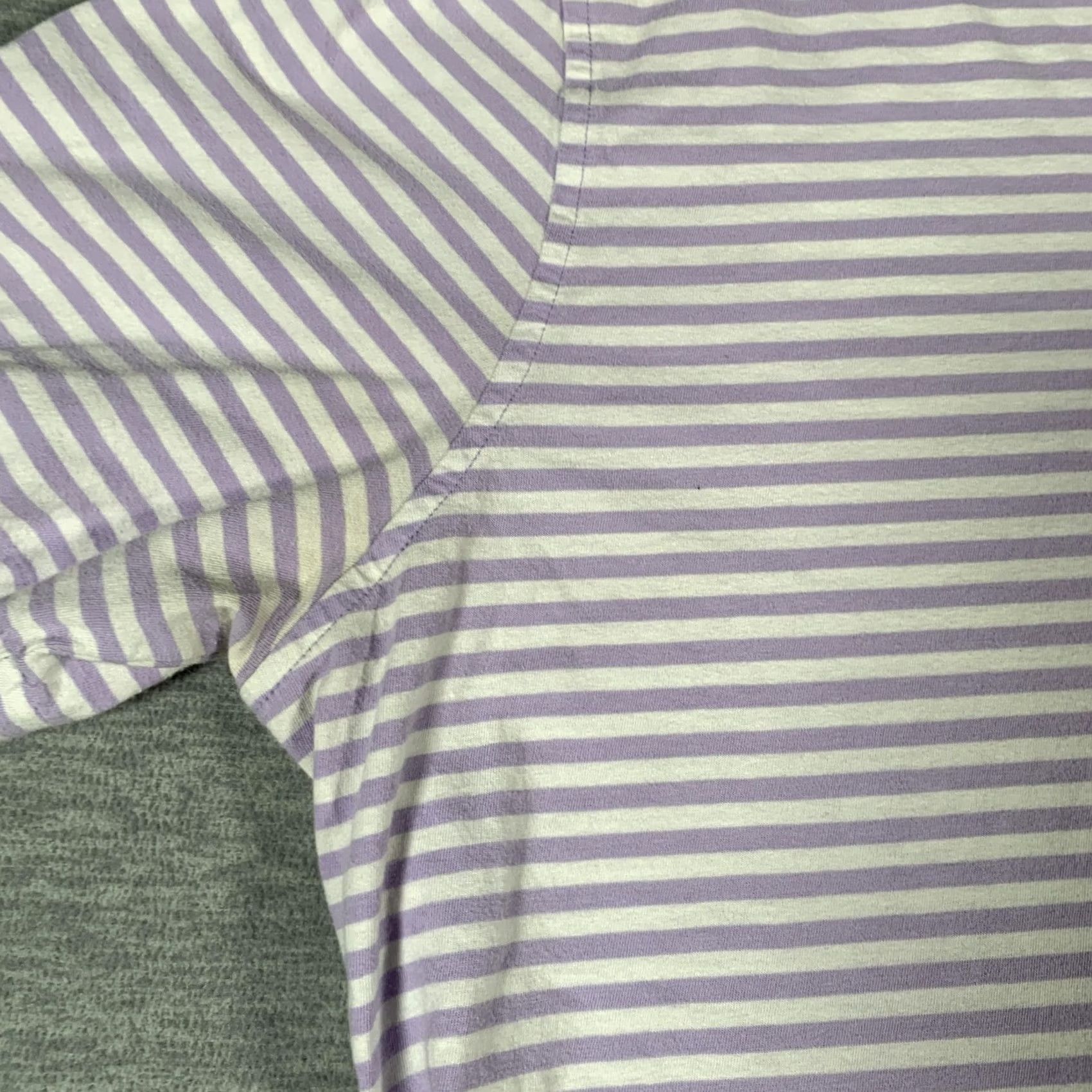 Polo Ralph Lauren Polo Ralph Lauren Polo Shirt Mens Large Purple White Striped Classic Fit Pony Polo Shirt Size US S / EU 44-46 / 1 - 5 Thumbnail