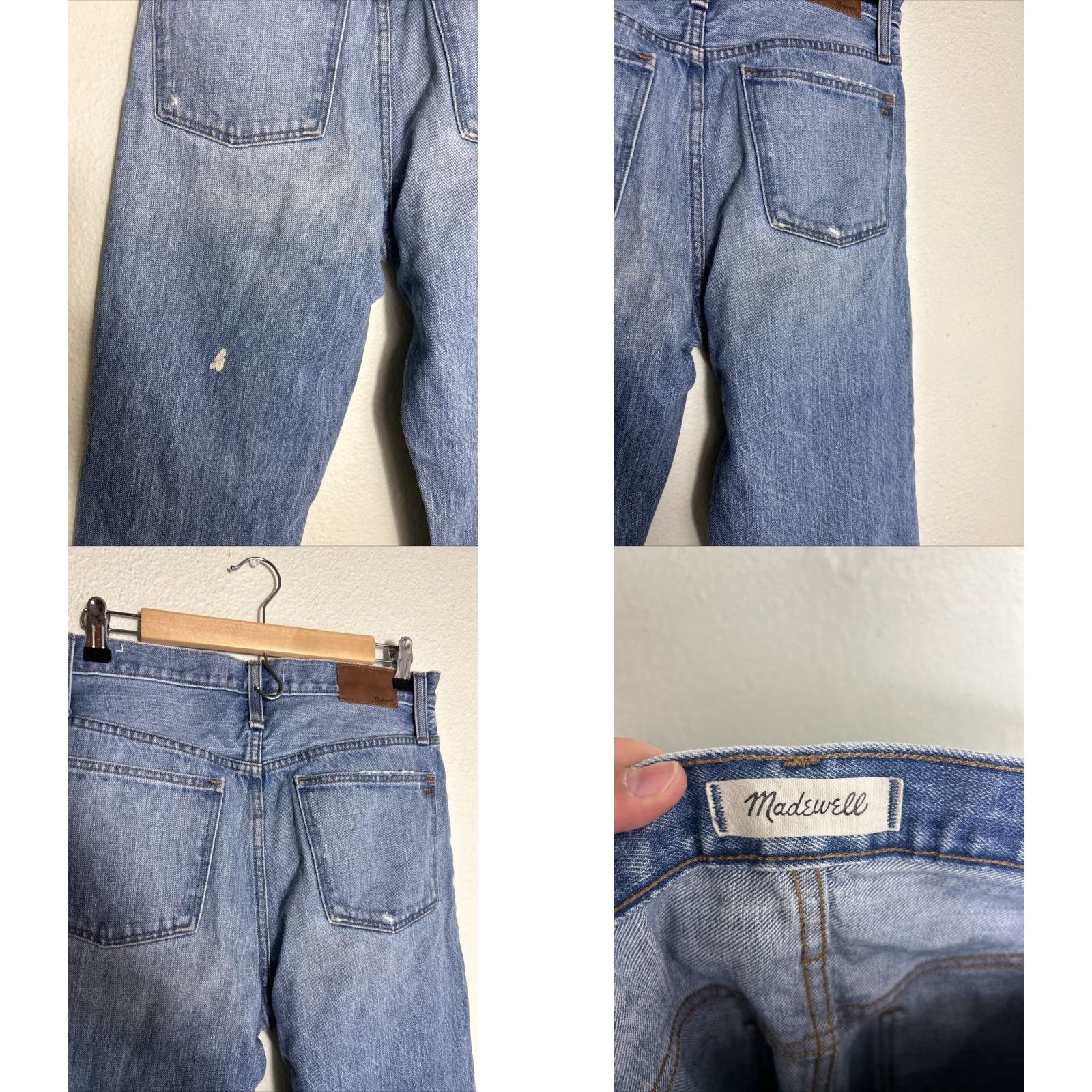 Madewell VINTAGEMadewell The Dadjean Jeans, Jeans, 30x27, Bleach Edition, Blue, 26, K9155, Regular, Women, Denim, Relaxed, The Dad jean—Madewell Brand, Size 26 Size 26" / US 2 / IT 38 - 10 Thumbnail