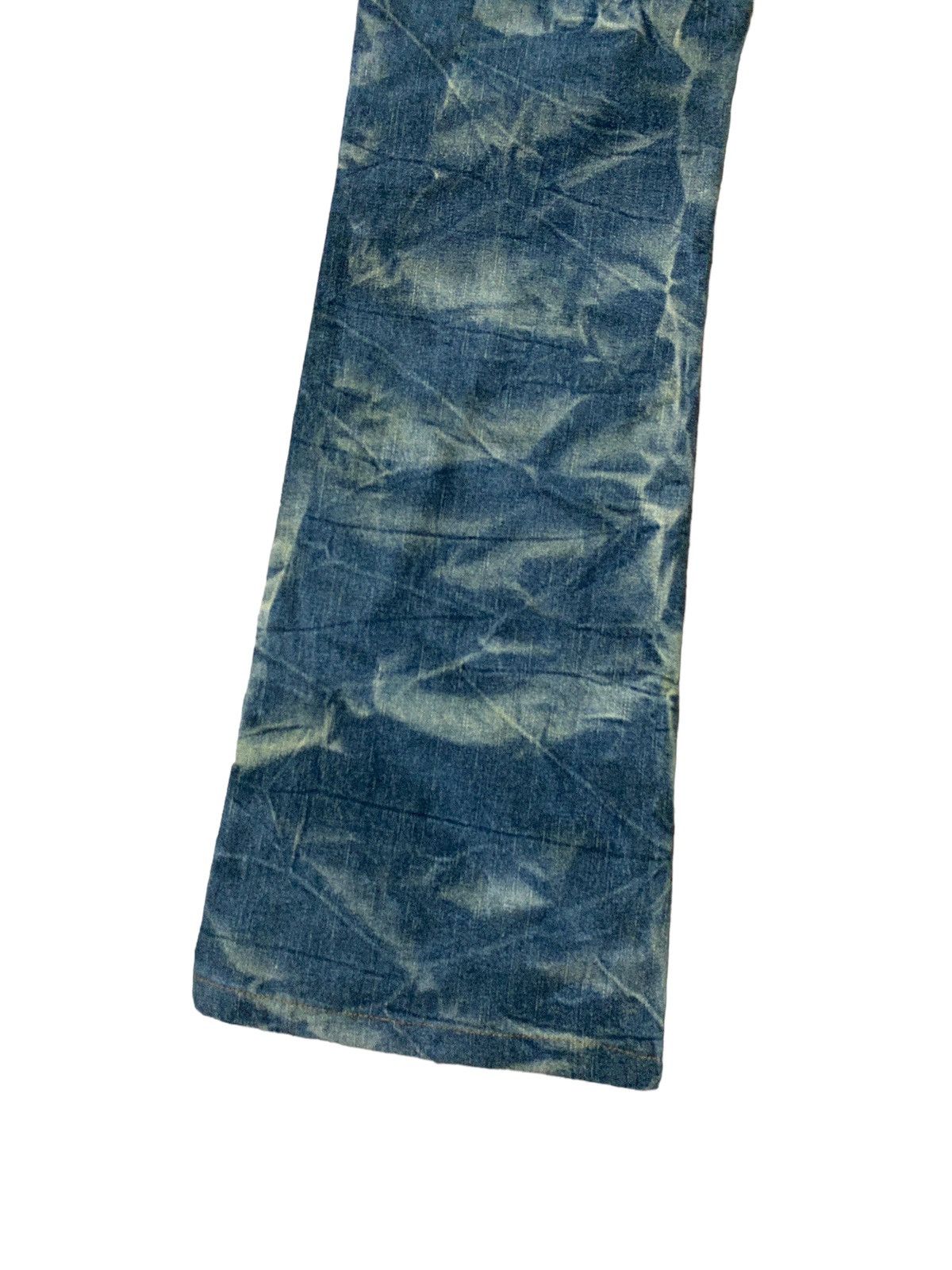 Japanese Brand Flared Smoked Acid Wash Bootcut Denim Jeans Size US 26 / EU 42 - 14 Thumbnail