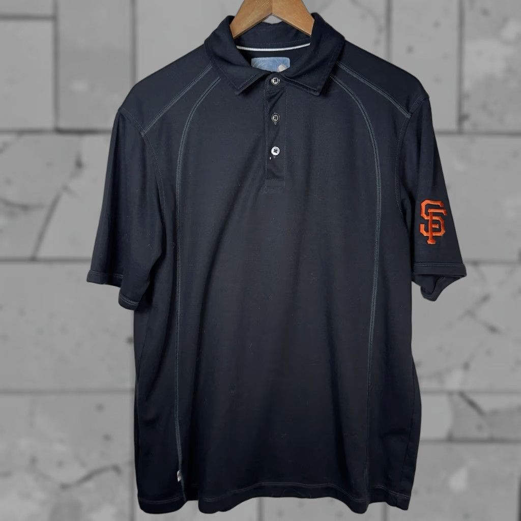 Tommy Bahama Tommy Bahama Polo Shirt Baseball San Francisco Black Mens M Polyester Blend Shirt Size US M / EU 48-50 / 2 - 1 Thumbnail