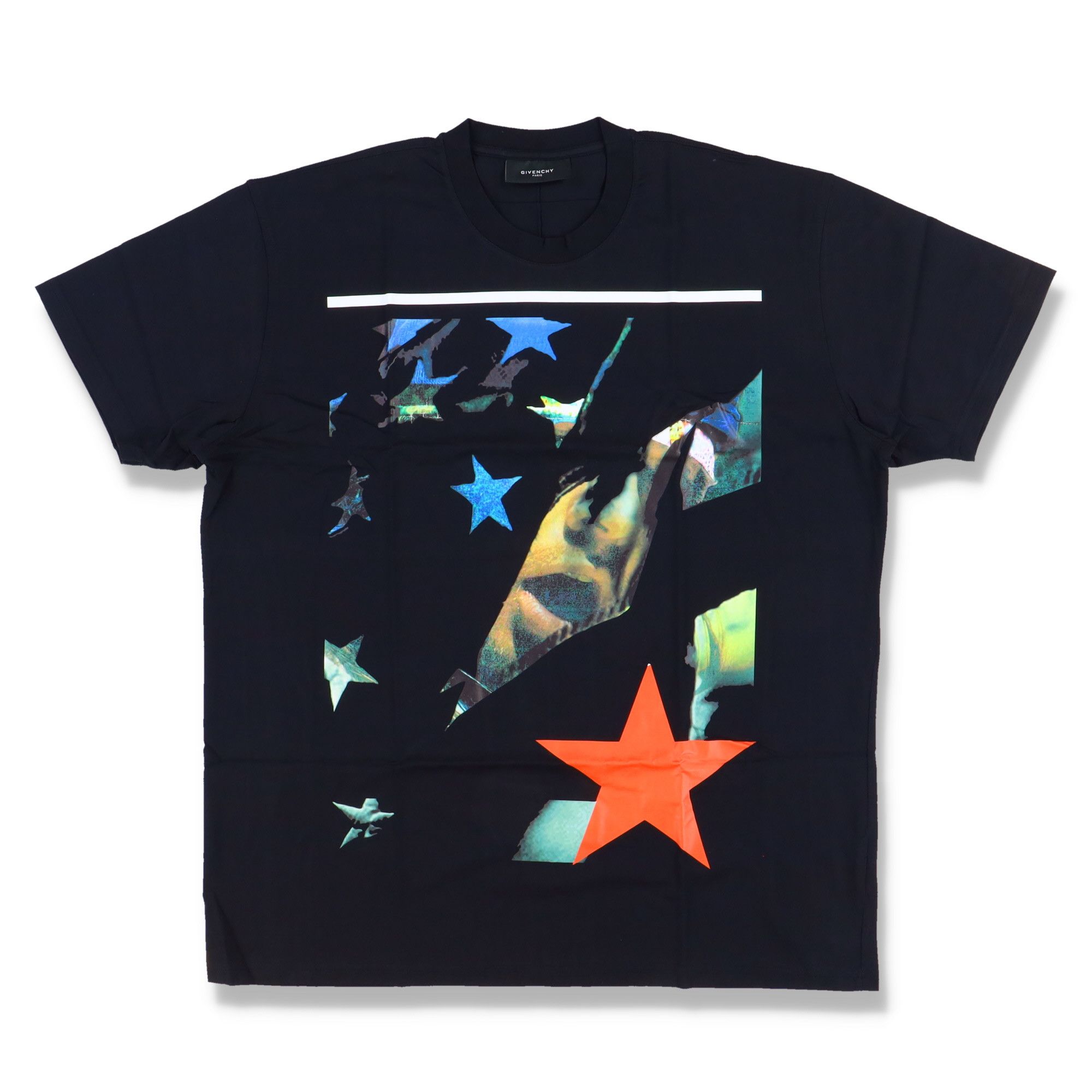 Givenchy Black Silk Organza Madonna Cross Oversized T-Shirt | Grailed