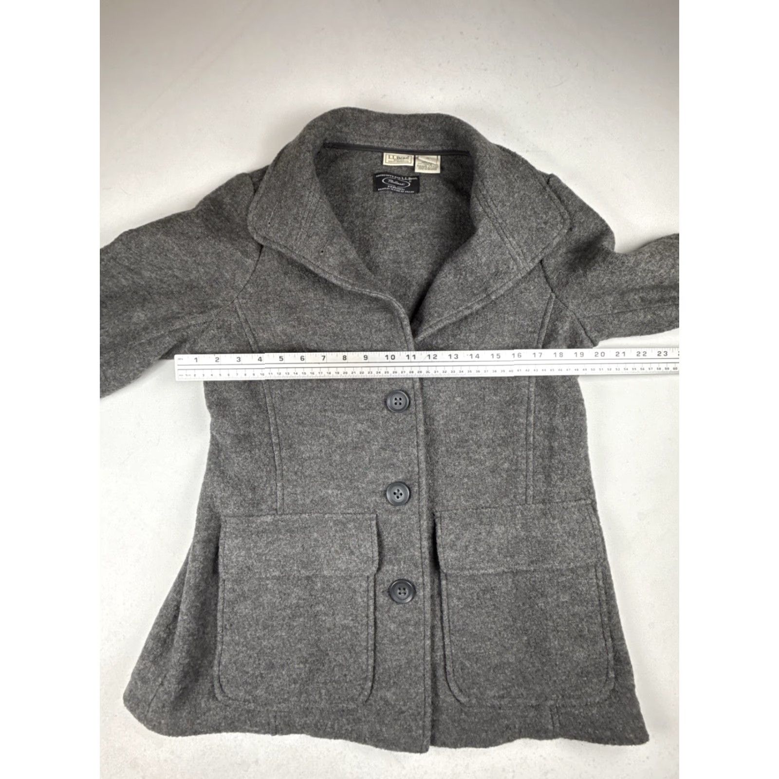 Vintage VINTAGE L.L. Bean Coat Bellandi From Italy Long Gray Heavy Wool Coat M Size M / US 6-8 / IT 42-44 - 4 Thumbnail