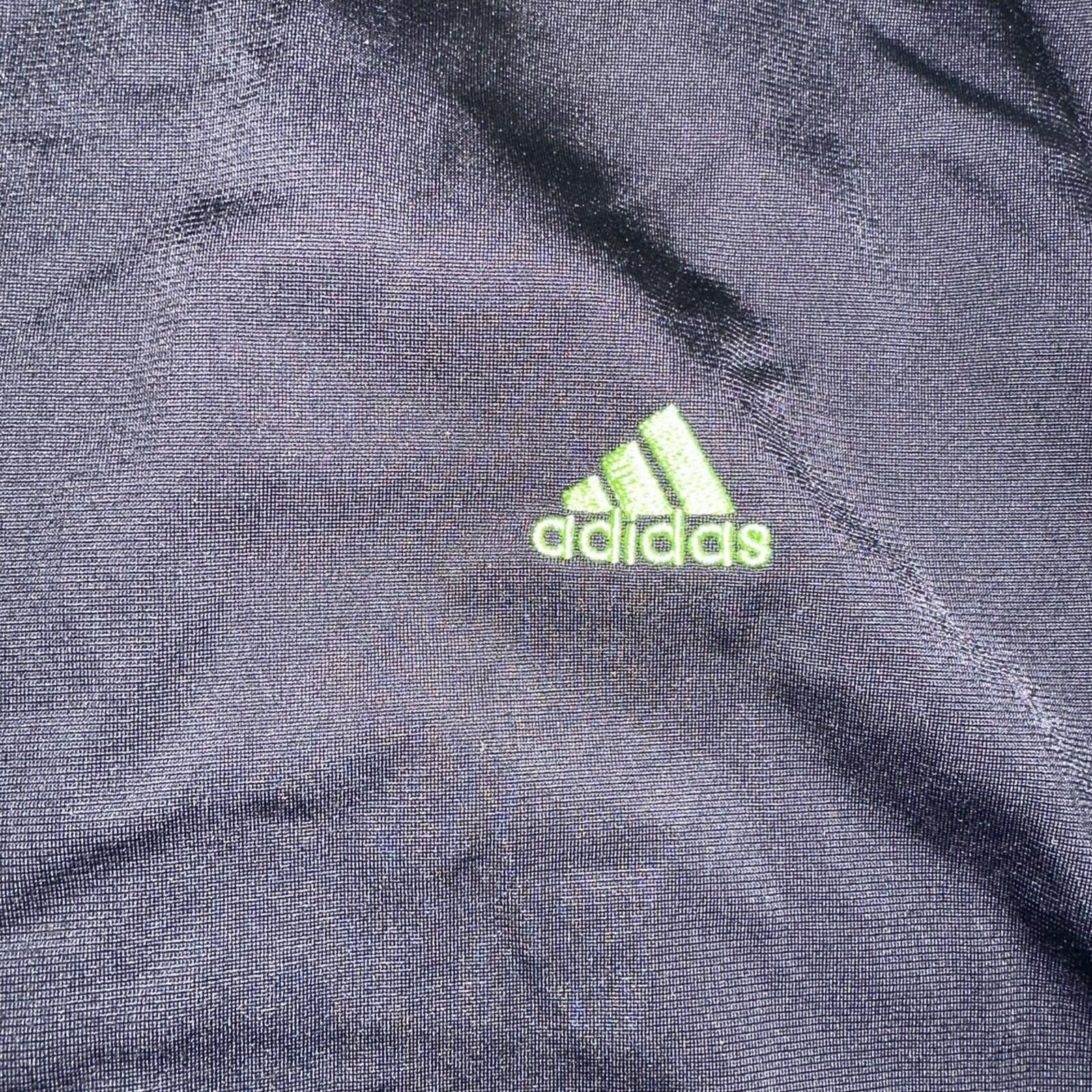 Adidas Vtg Adidas Black Gray Green Striped Jacket Size XXL Size US XXL / EU 58 / 5 - 2 Thumbnail