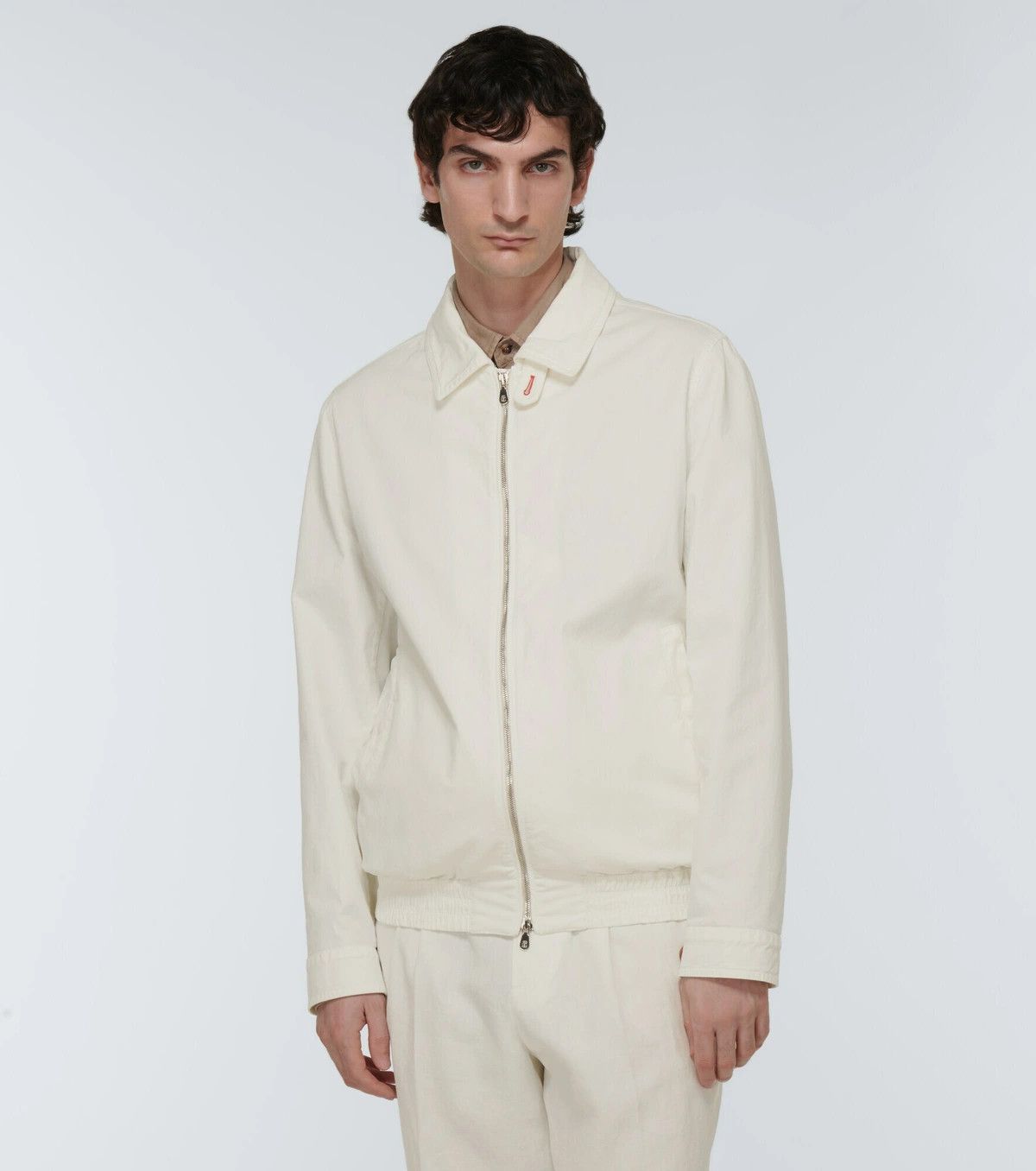 Brunello Cucinelli o1gr1nt0525 Cotton Windbreaker Jacket in Ivory Size US M / EU 48-50 / 2 - 3 Thumbnail