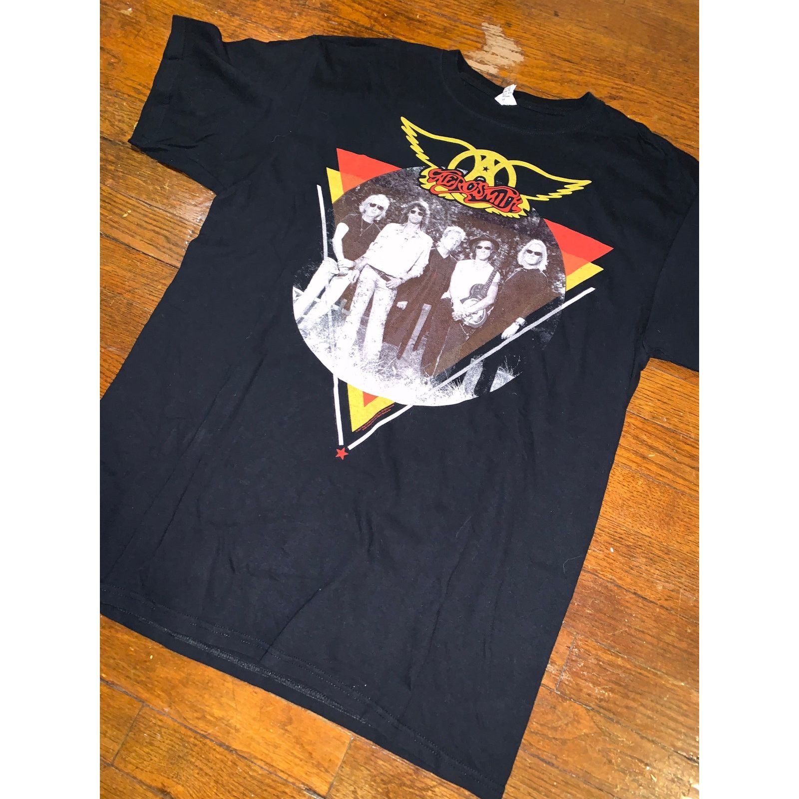Band Tees Aerosmith Band T Shirt Large Anvil Tag Black Rock Tee Size US L / EU 52-54 / 3 - 3 Thumbnail