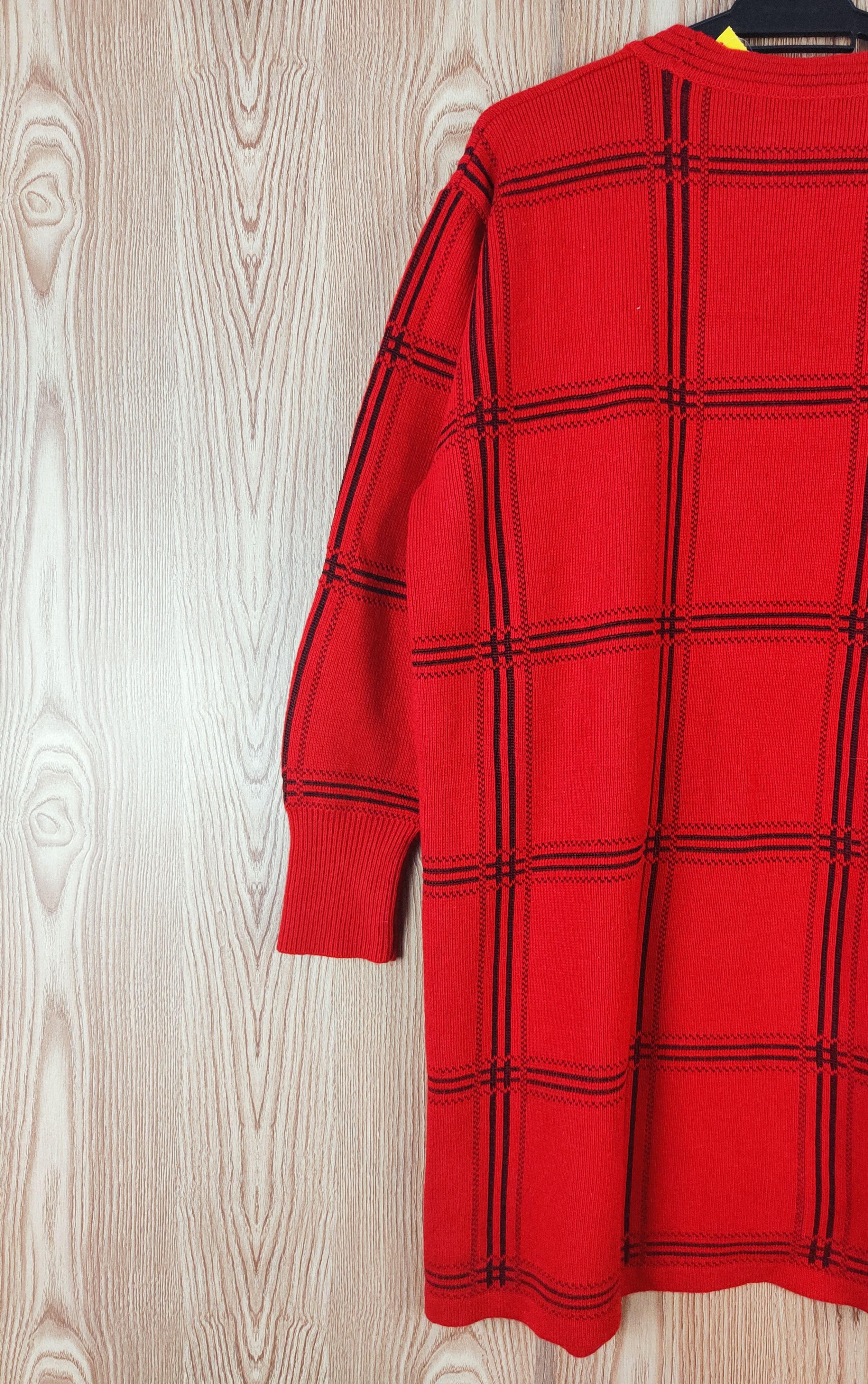 Vintage Londrina Red Knitwear Cardigan #W294 Size M / US 6-8 / IT 42-44 - 8 Thumbnail