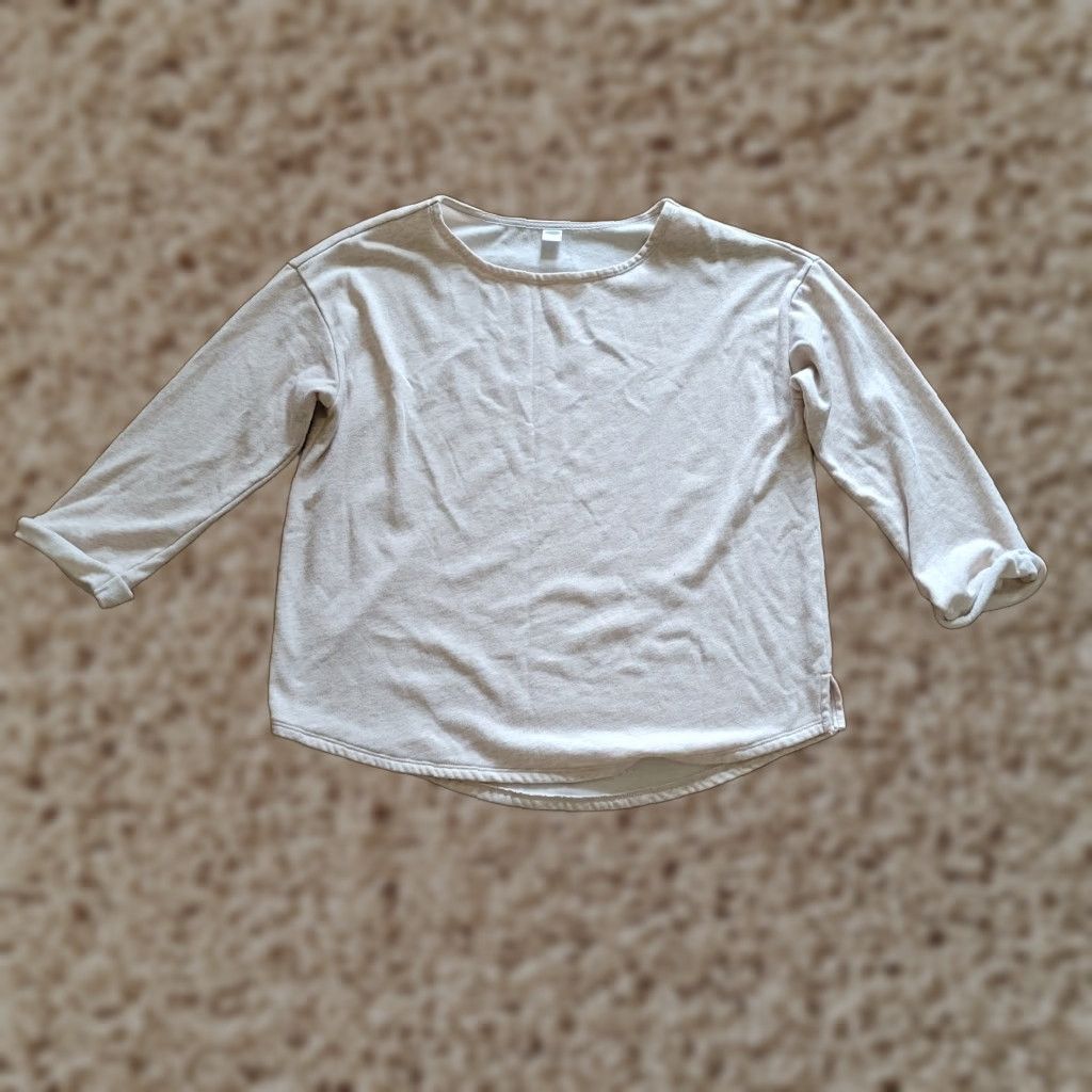 Old Navy Old Navy Shirt Womens Large Beige Jersey 3/4 Sleeves Round Neck Casual Top Mens Women Girls? Size L / US 10 / IT 46 - 1 Thumbnail