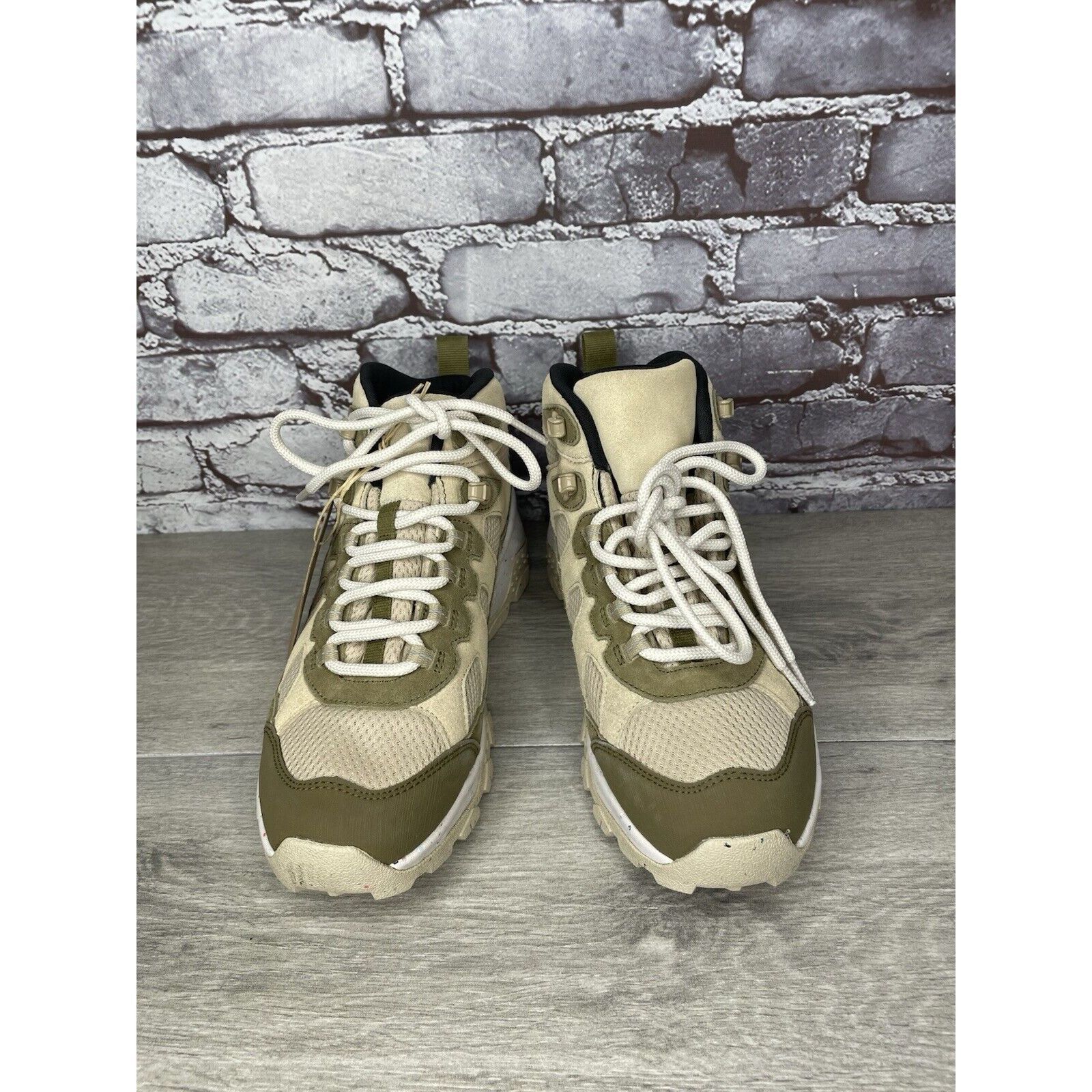 Halo Holo Footwear Troy Eco Leather Mid WP Hiking Boots Khaki Wom Size US 9 / IT 39 - 21 Thumbnail