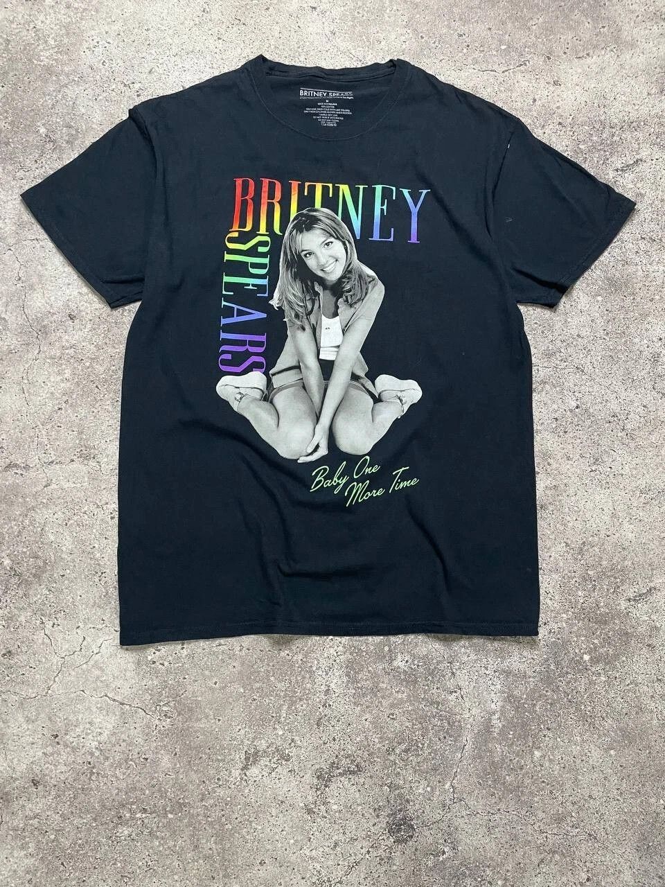 Band Tees Vintage Britney Spears Baby Time T-Shirt Rainbow Logo Black Size US M / EU 48-50 / 2 - 1 Thumbnail