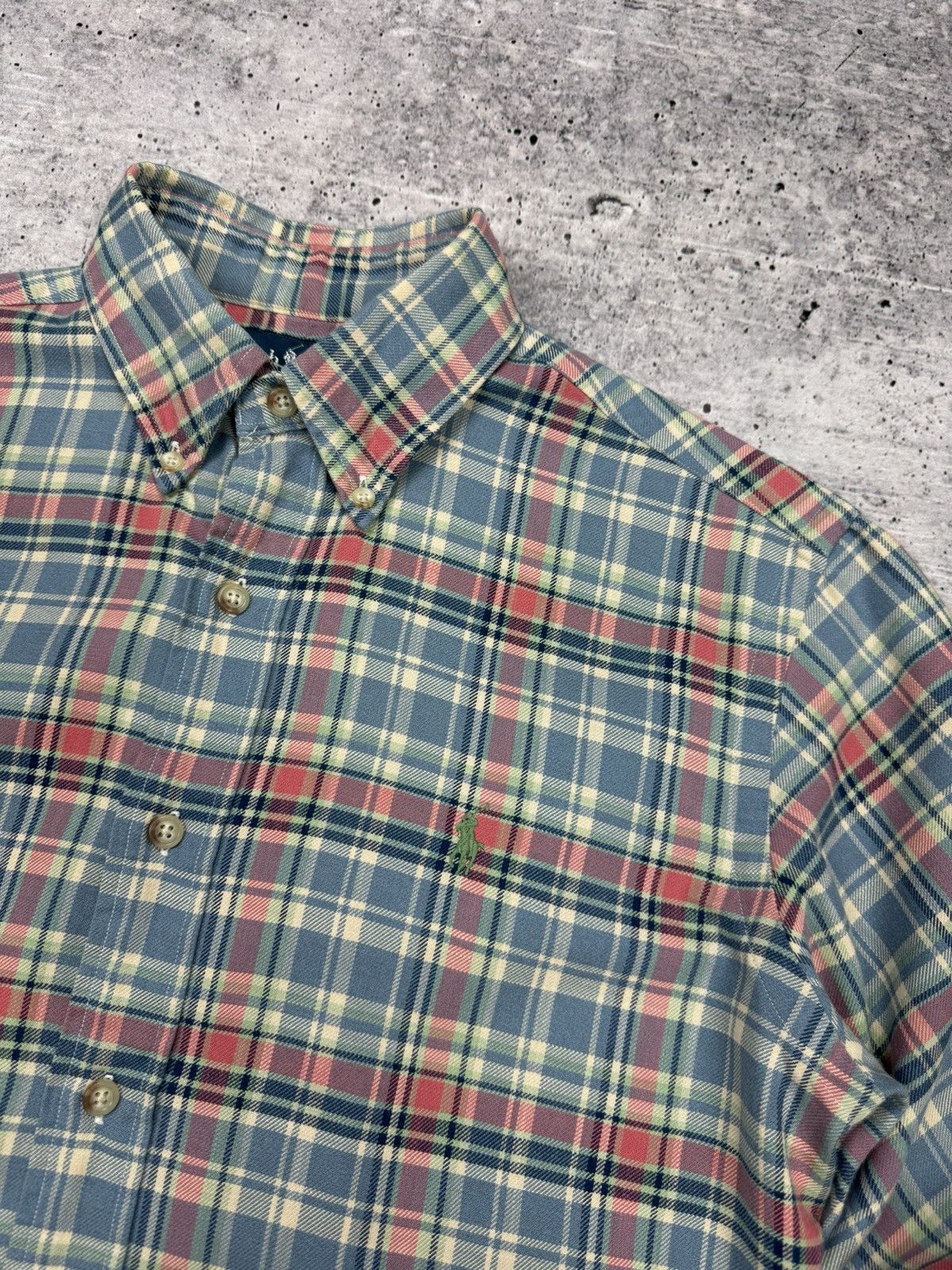 Polo Ralph Lauren × Vintage Vintage Y2K Style Ralph Lauren Plaid Checkered Flannel Shirt Size US S / EU 44-46 / 1 - 6 Thumbnail