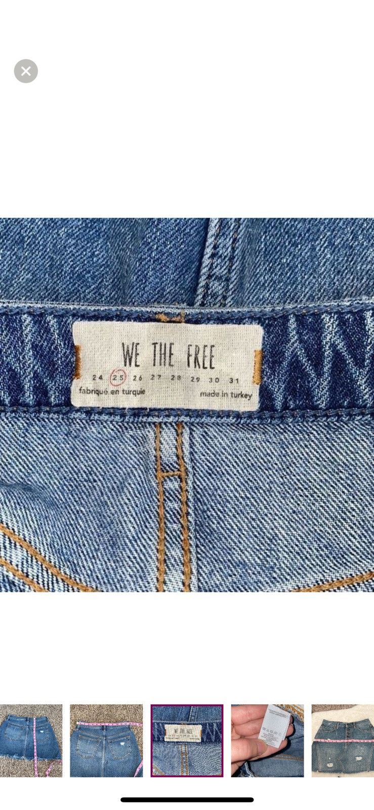 Free People Free people we the free denim a line mini skirt size 25 Size 25" / US 0 / IT 36 - 5 Thumbnail