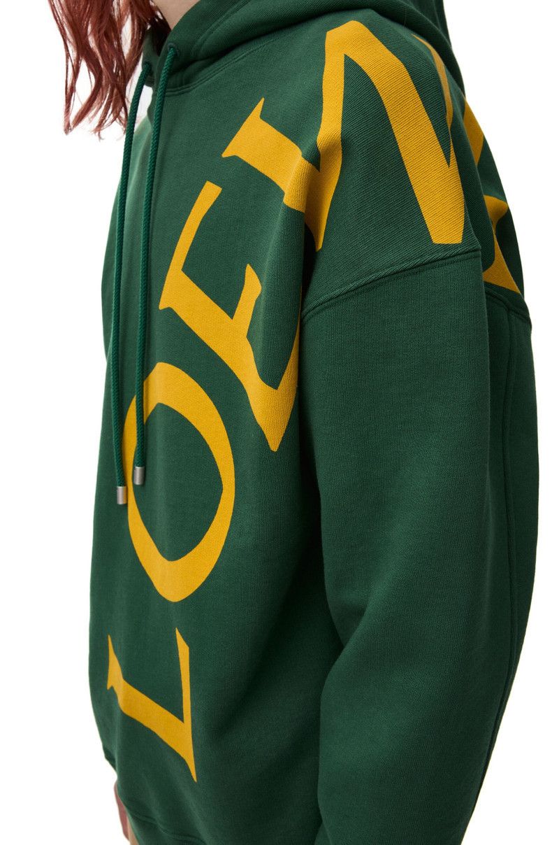 Loewe o1in1g0426 Relaxed Fit Hoodie in Dark Green Size US M / EU 48-50 / 2 - 5 Thumbnail