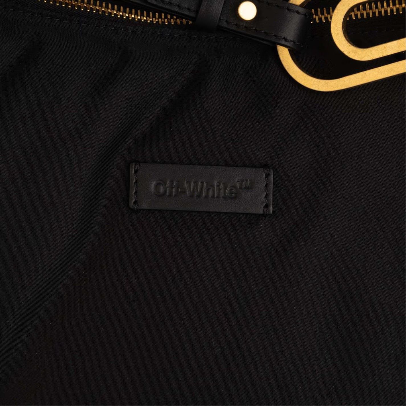Off-White o1g2r1mq0225 Size: OS / Paperclip Hobo Nylon Bag in Black Size ONE SIZE - 2 Thumbnail