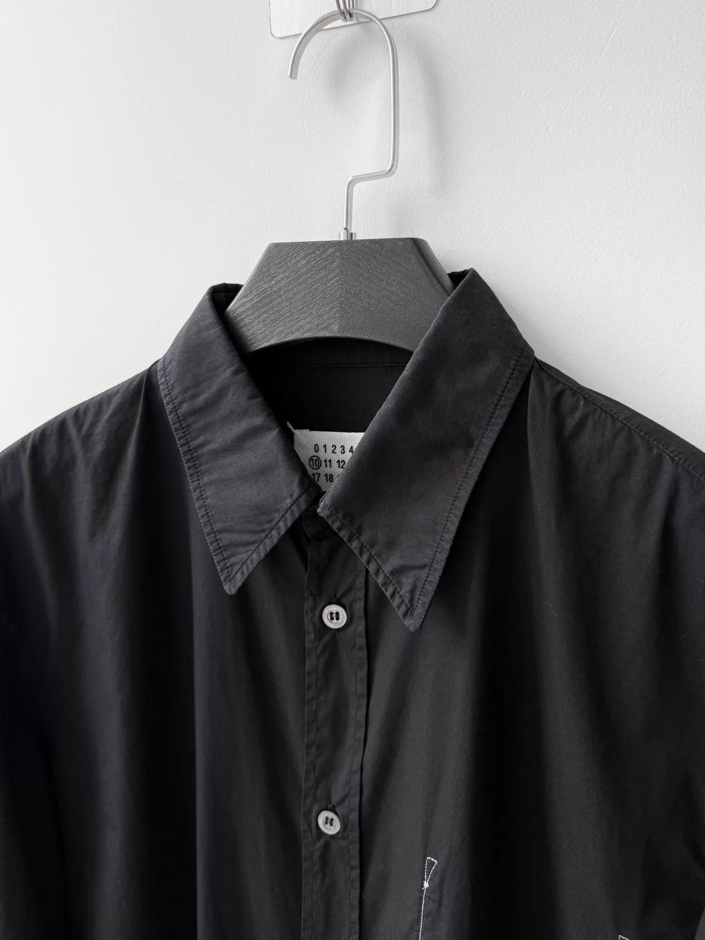 Maison Margiela Maison Margiela SS20 Contrast Stitch Pocket Shirt Black 40 Size US M / EU 48-50 / 2 - 4 Thumbnail