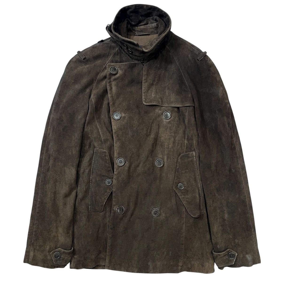 Helmut Lang HELMUT LANG 2004AW Suede Leather Coat Jacket Size US S / EU 44-46 / 1 - 1 Thumbnail