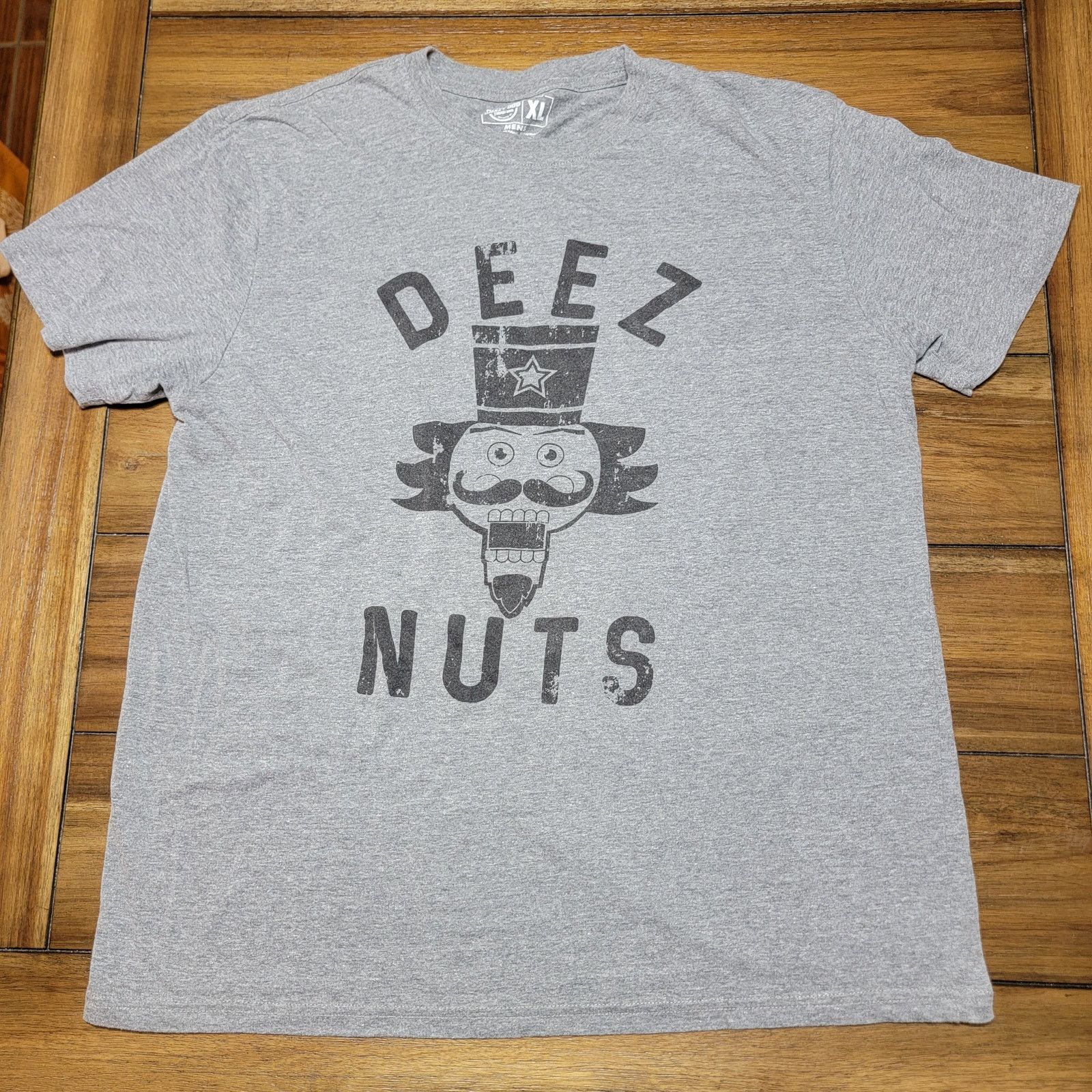 Other Crazy Dog Men's Grey Nutcracker Tee "Deez Nuts" - Size XL Size US XL / EU 56 / 4 - 1 Thumbnail