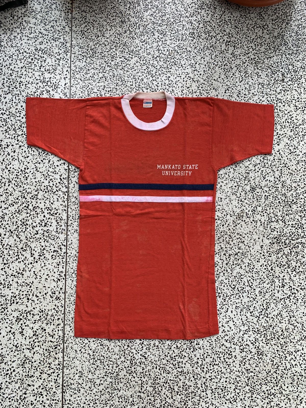 Champion Vintage 70's Champion Blue Bar T-Shirt Size US M / EU 48-50 / 2 - 2 Thumbnail