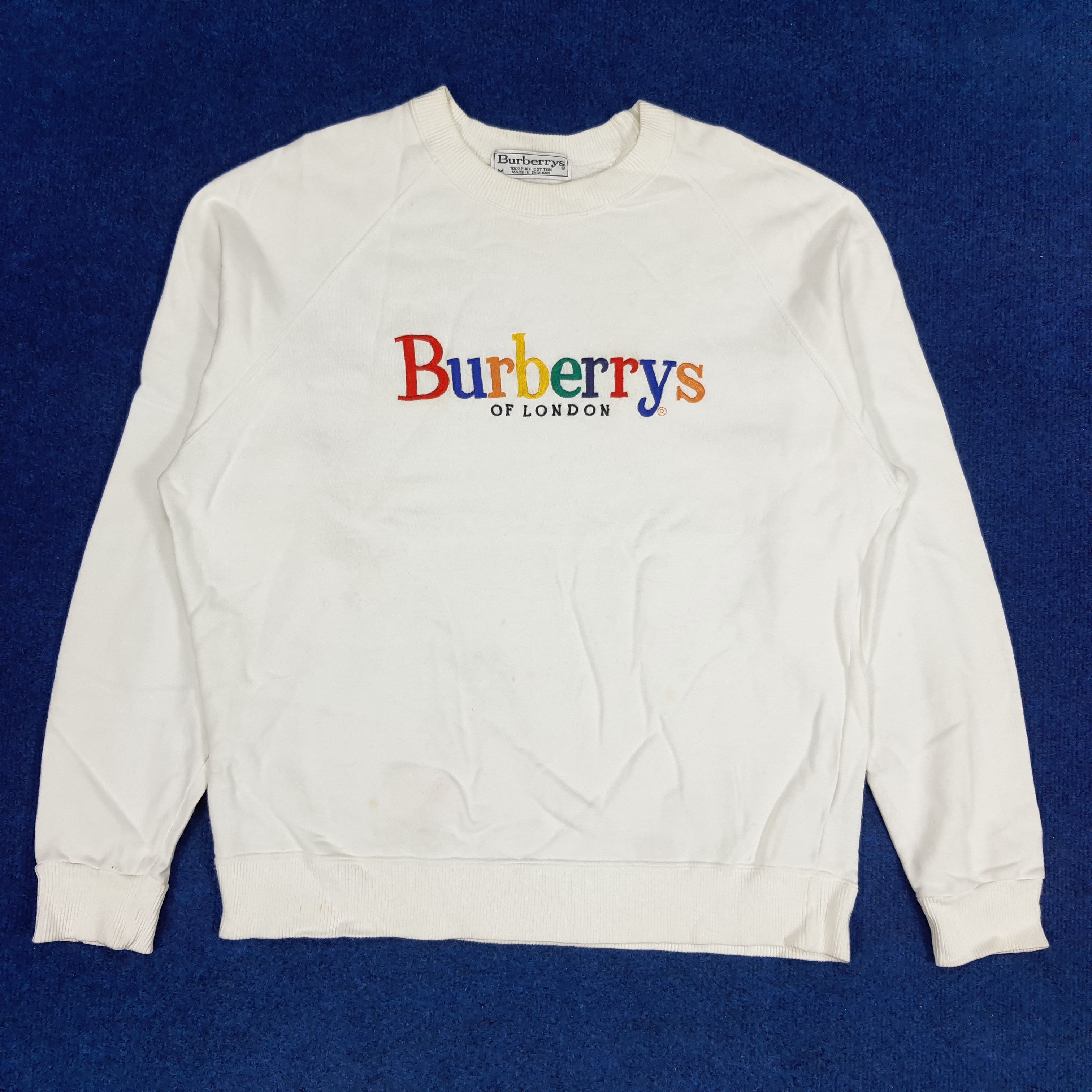 Burberry × Vintage Vintage Burberrys of London Spell Out Sweatshirt Size US M / EU 48-50 / 2 - 1 Thumbnail