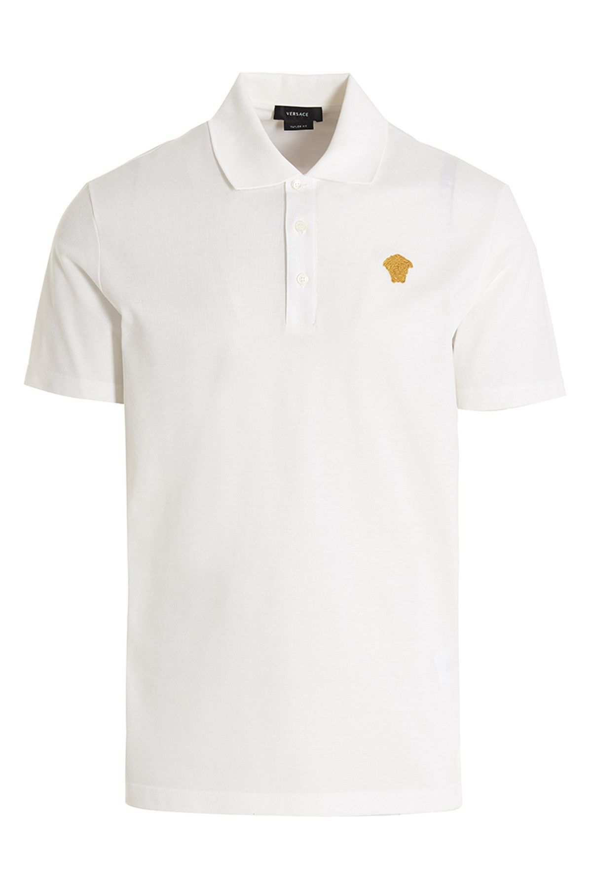 image of Versace 'medusa' Polo Shirt in White, Men's (Size XS)