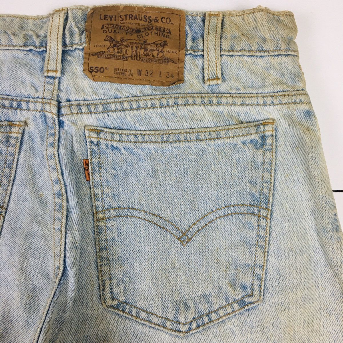 Levi's Vintage 90s Levi’s 550 Orange Tab Relaxed Fit Tapered Leg Size US 32 / EU 48 - 10 Thumbnail