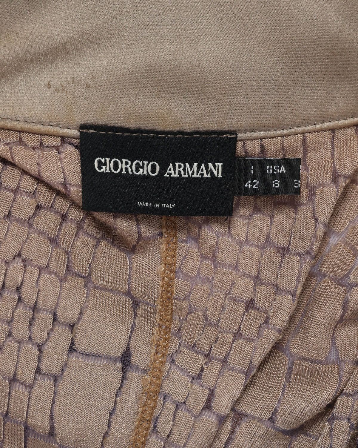 Giorgio Armani Crocodile Texture Velvet Jacket Size S / US 4 / IT 40 - 8 Thumbnail
