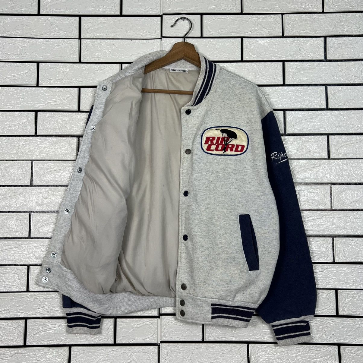 Vintage 90's RIP CORD Embroidery Parachute Varsity Jacket #4051-C184 Size US M / EU 48-50 / 2 - 8 Thumbnail