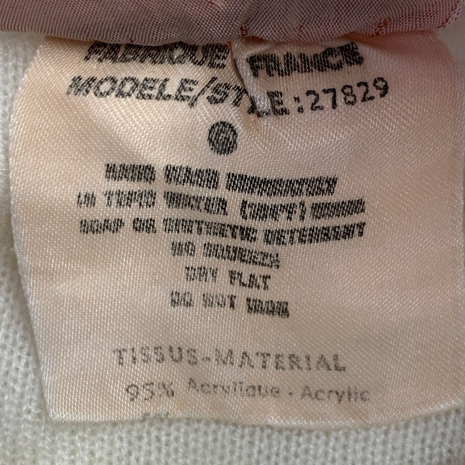 Courreges 0 Cream Grey Acrylic Blend Textured Long Sleeve Pullover Size XS / US 0-2 / IT 36-38 - 7 Thumbnail
