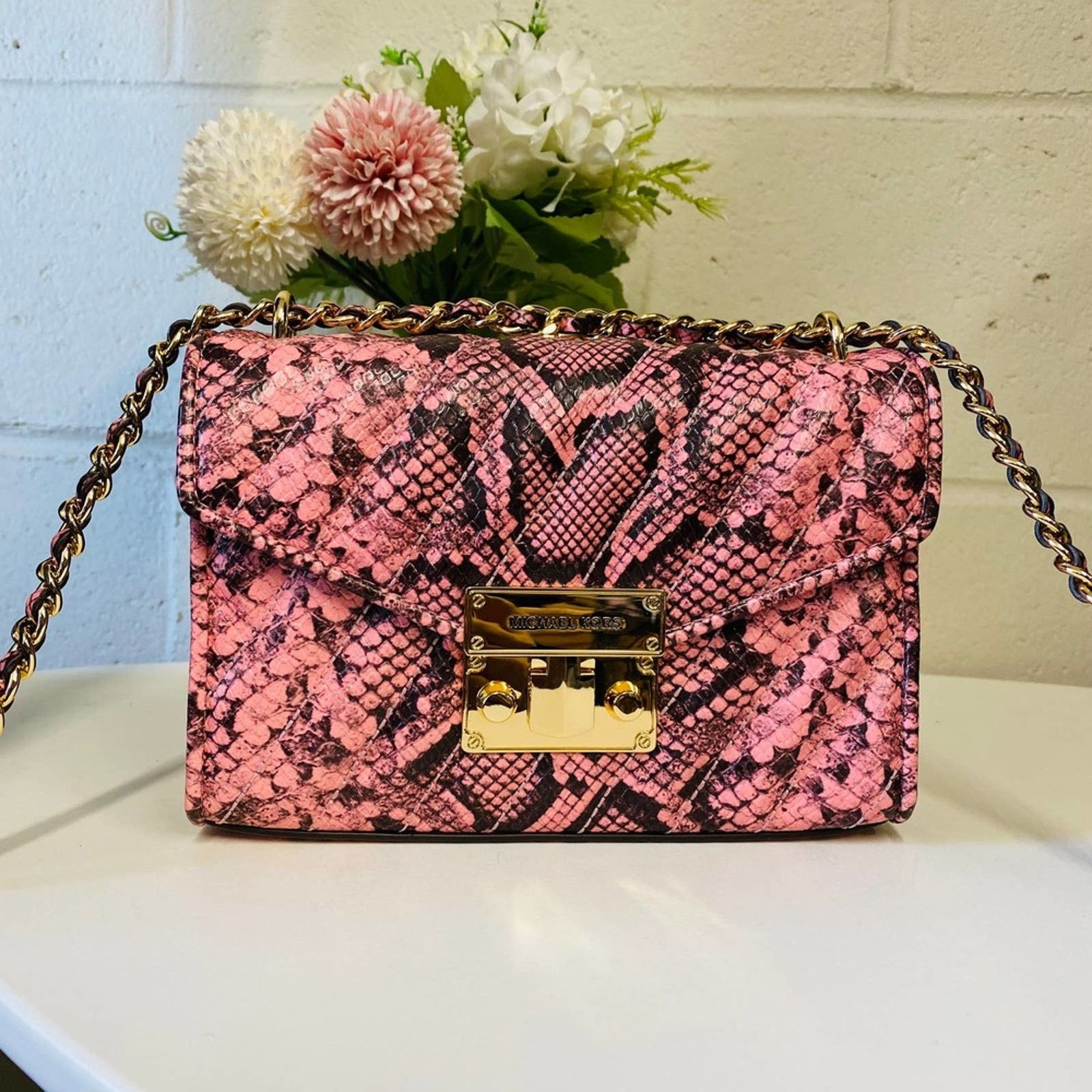 Michael Kors Michael Kors Rose 35S1GXOC1E Small Crossbody Bag Carnation Size ONE SIZE - 1 Thumbnail