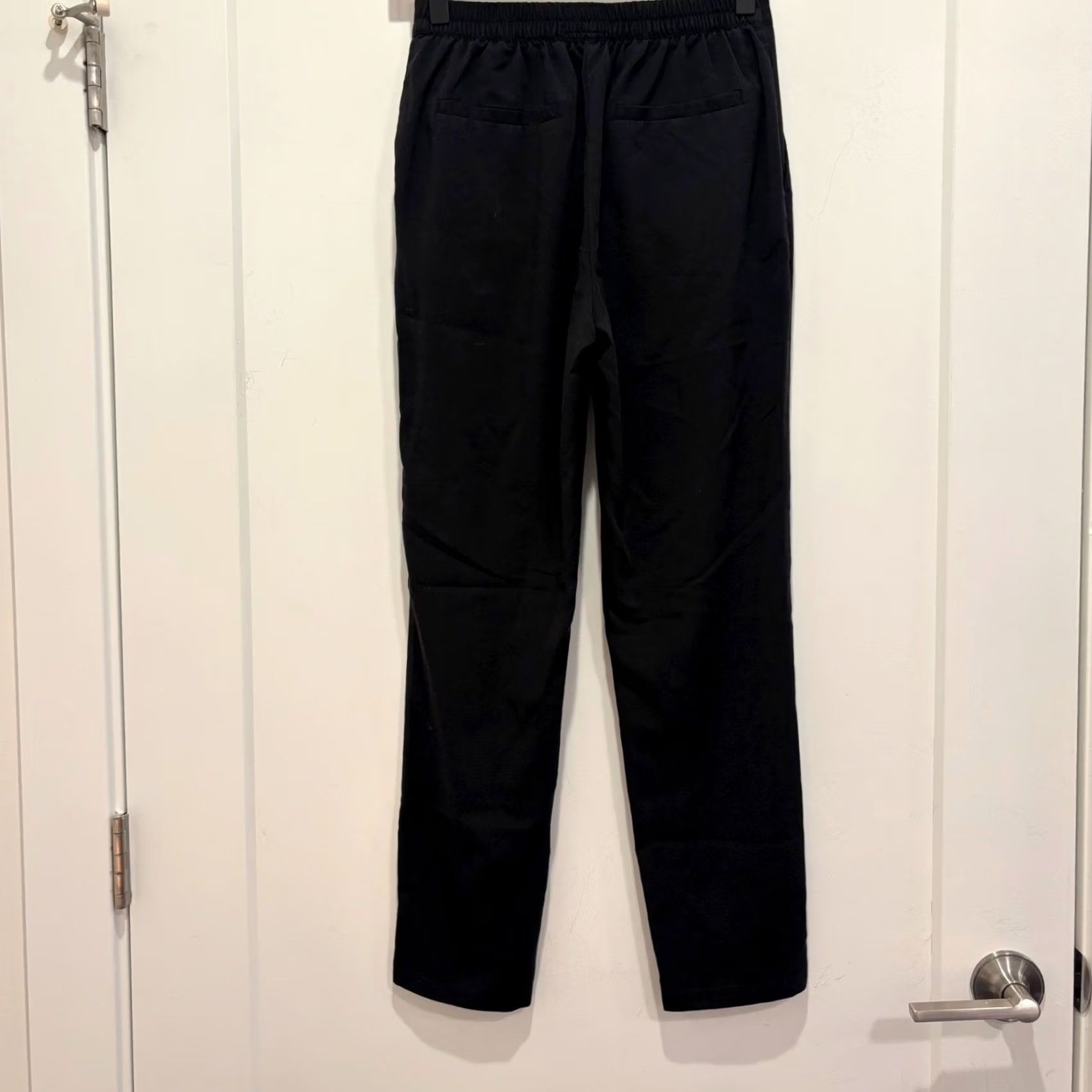 Marine Layer Marine Layer Allison Pant Black Straight Leg Trousers XS Elastic Waist Size 26" / US 2 / IT 38 - 3 Thumbnail