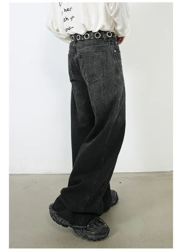 Japanese Brand VIBE Men's retro straight loose stitching casual jeans Size US 34 / EU 50 - 6 Thumbnail