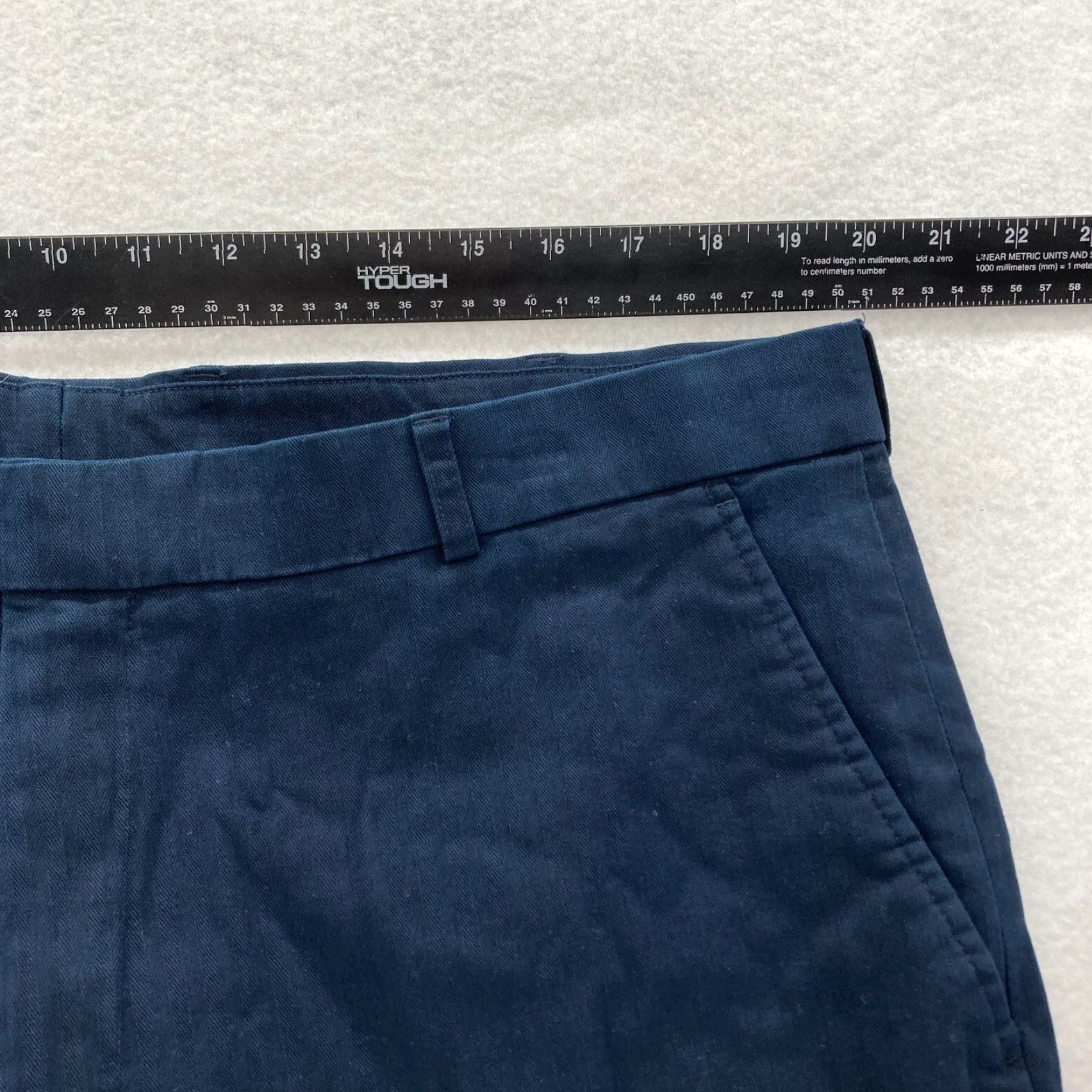 Stafford Stafford Cotton Trouser Mens 40x30 Classic Fit Blue Stretch Sawtooth Waistband Pants Size US 40 / EU 56 - 7 Thumbnail