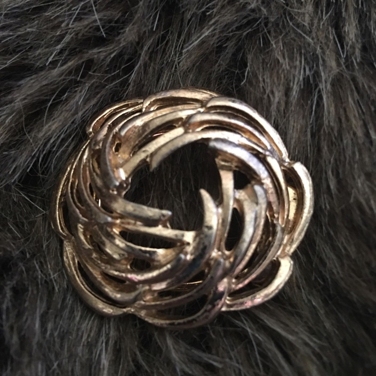 Vintage Vintage gold tone swirl design scarf clip Size ONE SIZE - 1 Thumbnail
