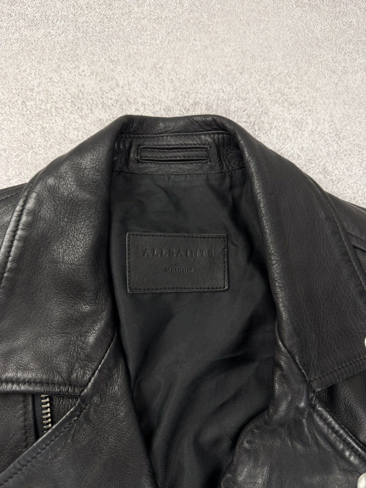 Allsaints Allsaints Men’s Milo Biker Leather Jacket Size M Size US M / EU 48-50 / 2 - 6 Thumbnail