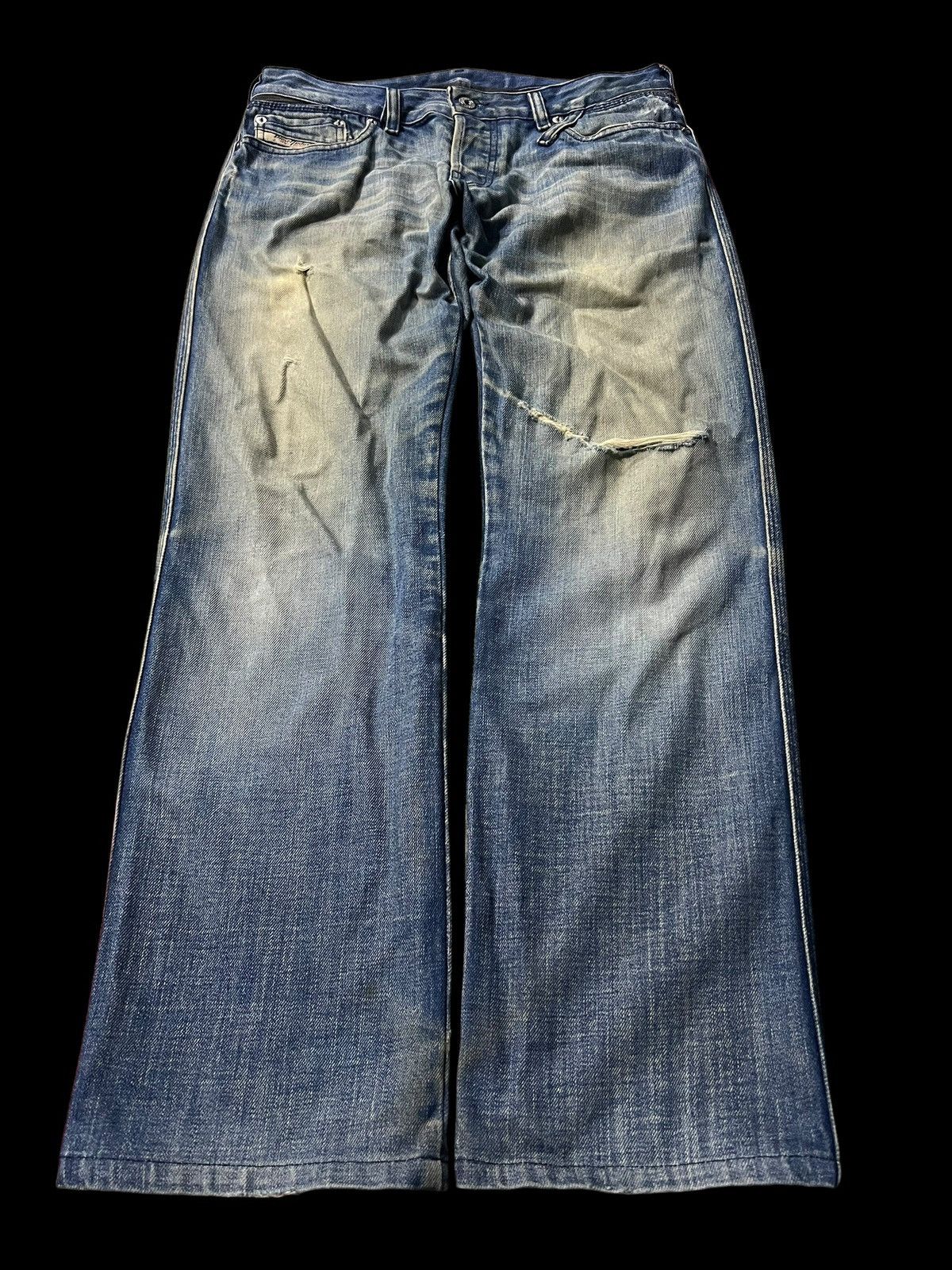Diesel × If Six Was Nine × Le Grande Bleu (L.G.B.) 💥Baggy💥Diesel Industry Mud Wash Distress Jeans Size US 31 - 1 Thumbnail