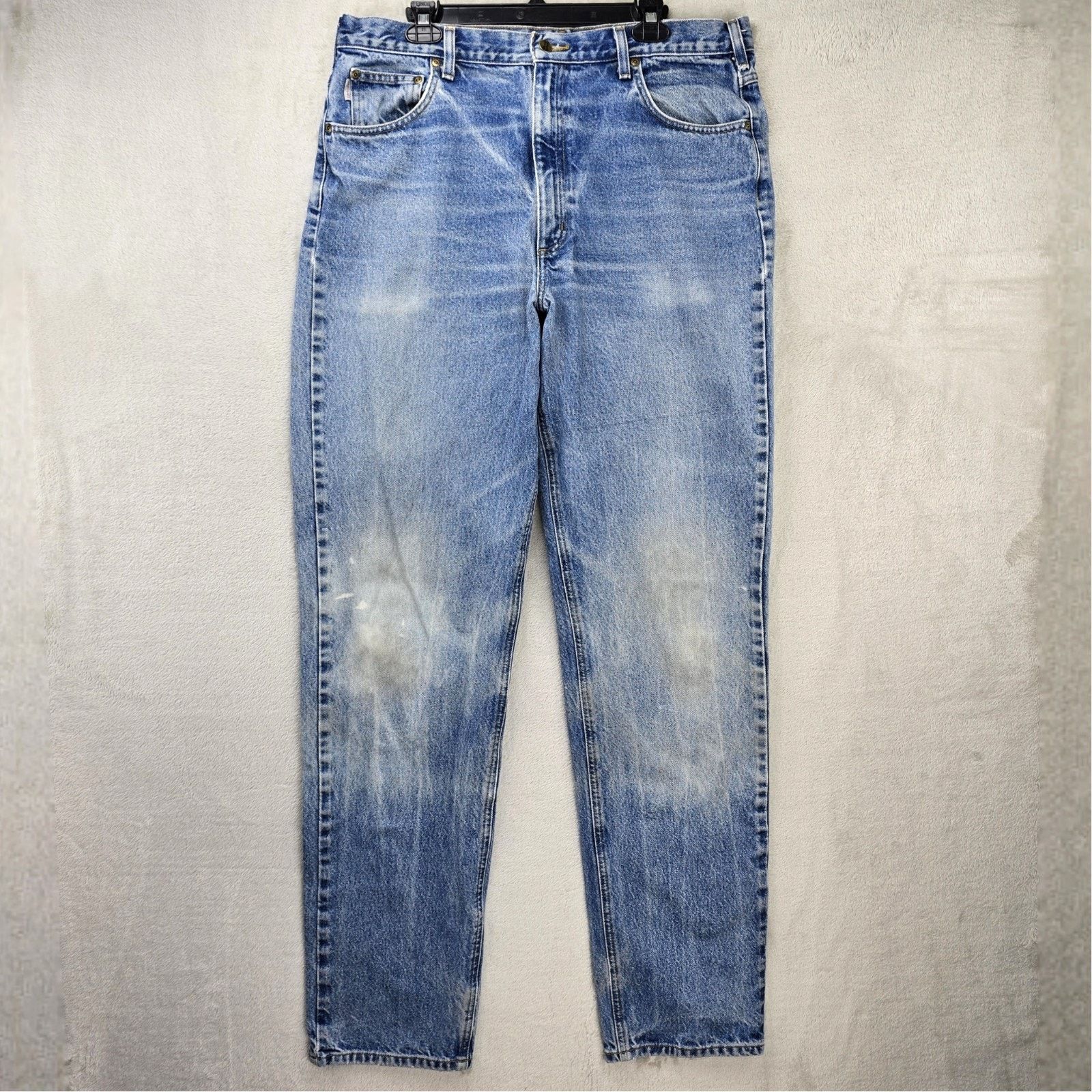 Carhartt Carhartt Jeans Mens 38x36 Blue Relaxed Fit B17 DST Faded Size US 38 / EU 54 - 1 Thumbnail