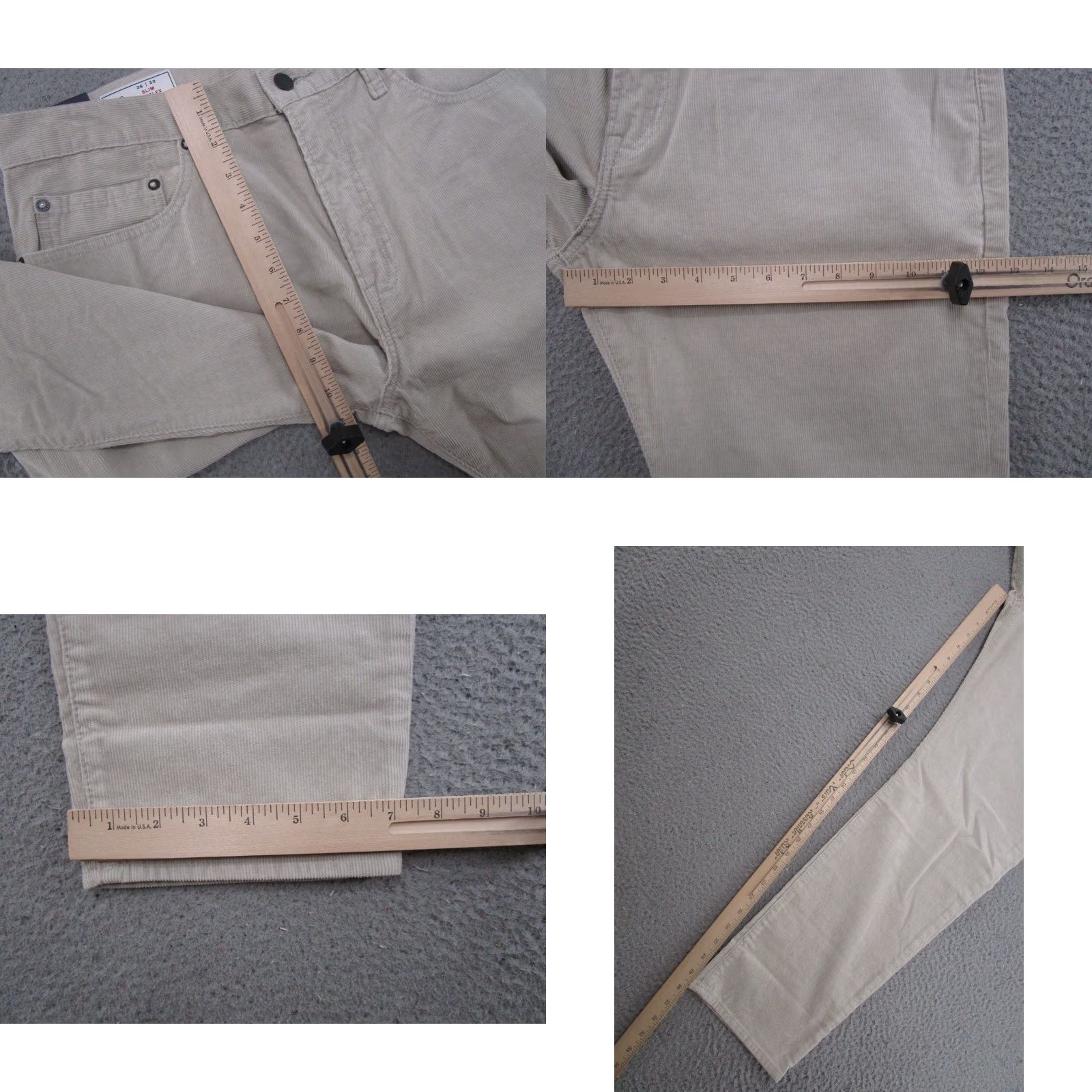 Gap Gap 1969 Mens Pants Corduroy Slim Straight Beige 36x30 Chino New NWT Vintage No N/A Size US 36 / EU 52 - 8 Thumbnail