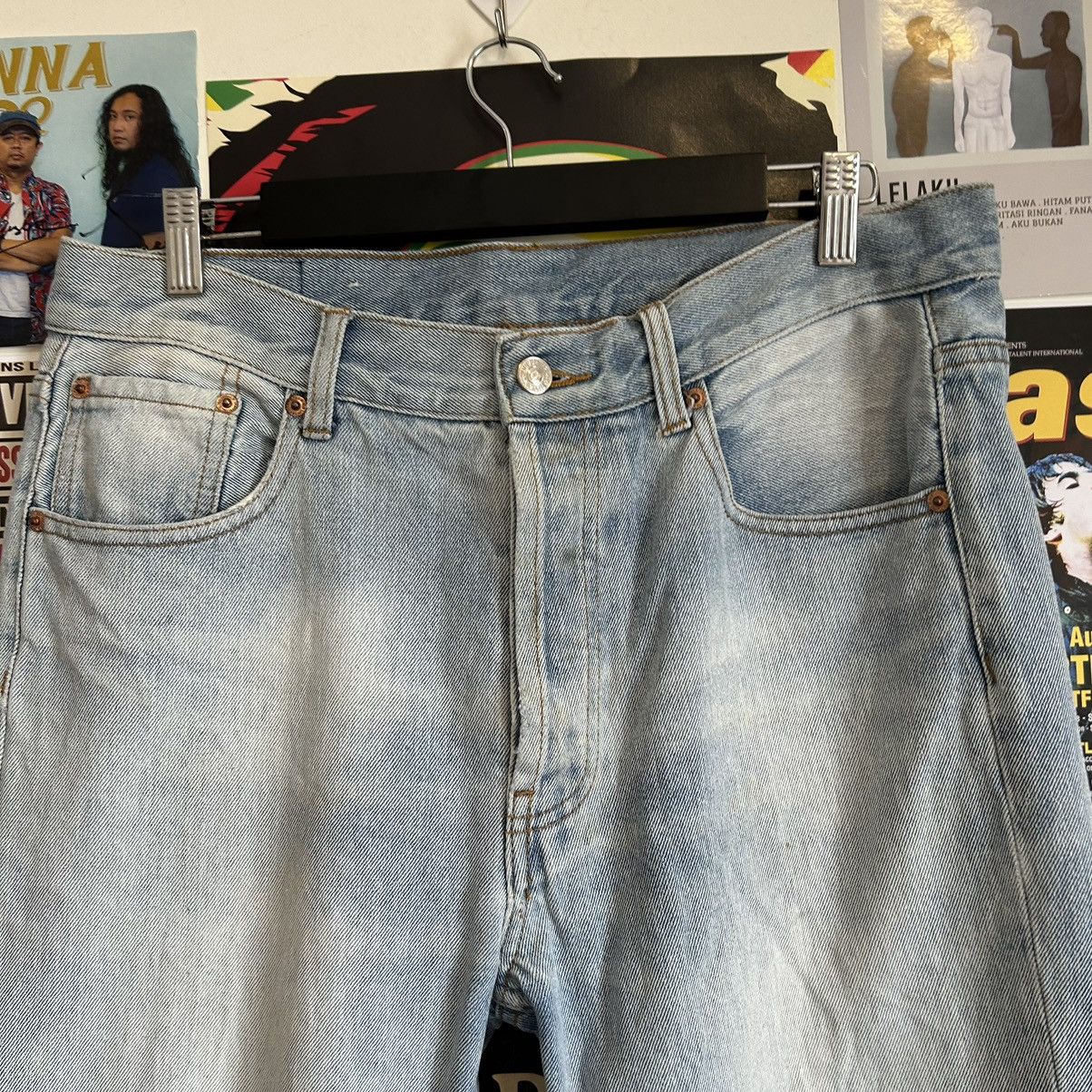 Vintage Vintage Örjan Andersson Blue Washed Distressed Denim Size US 35 - 2 Thumbnail