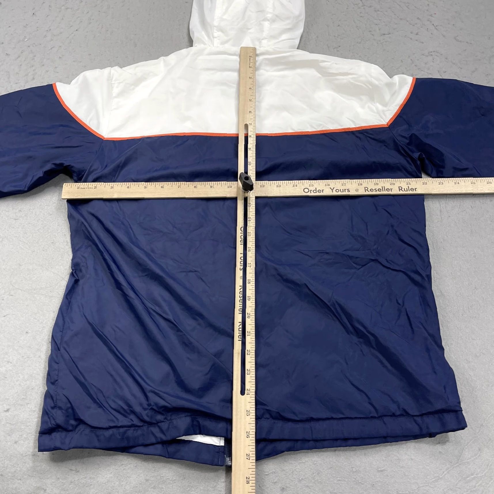 Vintage Roland Garros Mens Jacket Windbreaker Hooded Full Zip Blue Nylon Cotton Lining - Tennis Sports Casual Size US M / EU 48-50 / 2 - 7 Thumbnail