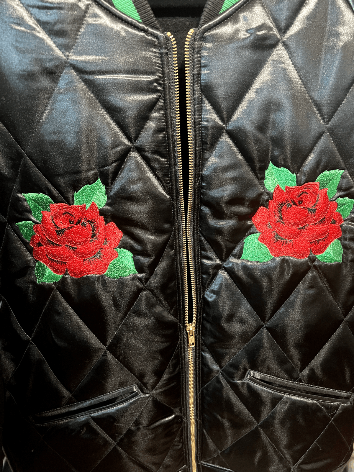 Supreme F/W13 Satin Rose Quilted Bomber