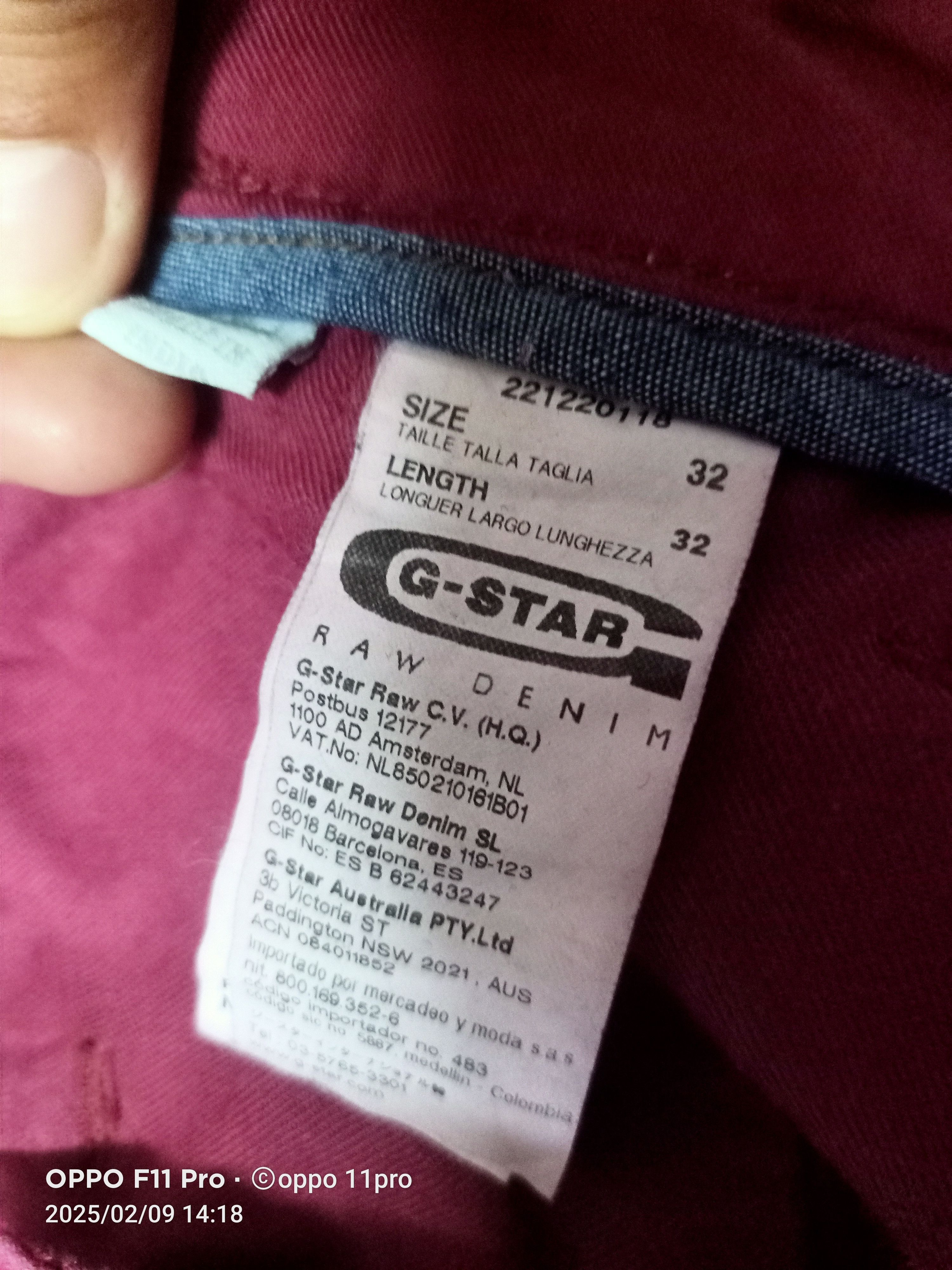 G-Star × Vintage G star Men Casual Cotton Pants Correctline Size US 33 - 5 Thumbnail