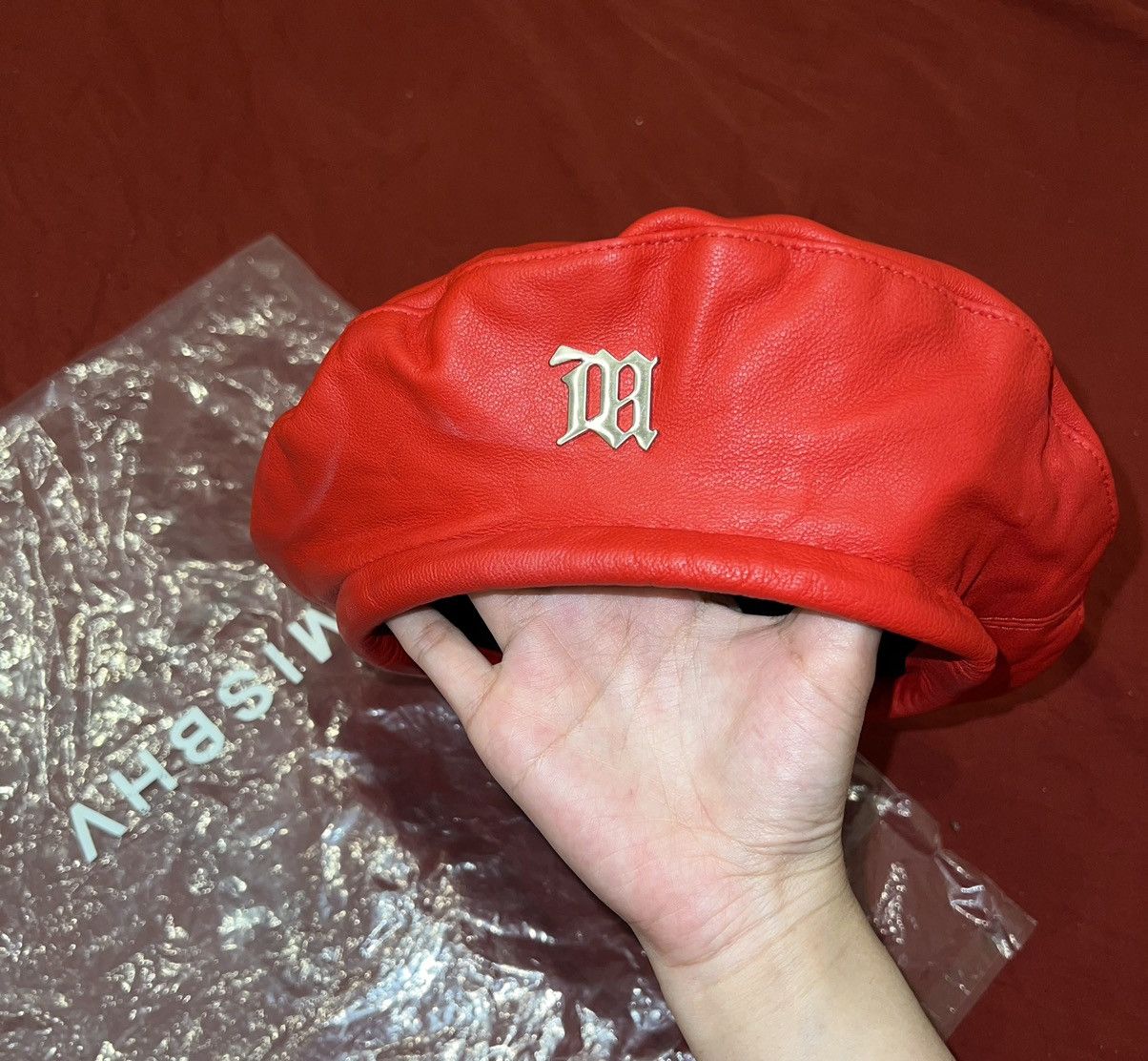 Misbhv MISBHV red vegan leather beret ❤️‍🔥🌶️ Size ONE SIZE - 1 Thumbnail