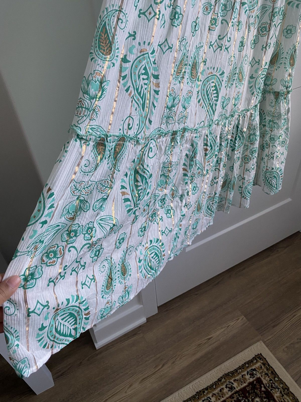 Other Me 2 Magic Anthropologie Boho Paisely summer Maxi Dress NWT Size XL / US 12-14 / IT 48-50 - 6 Thumbnail