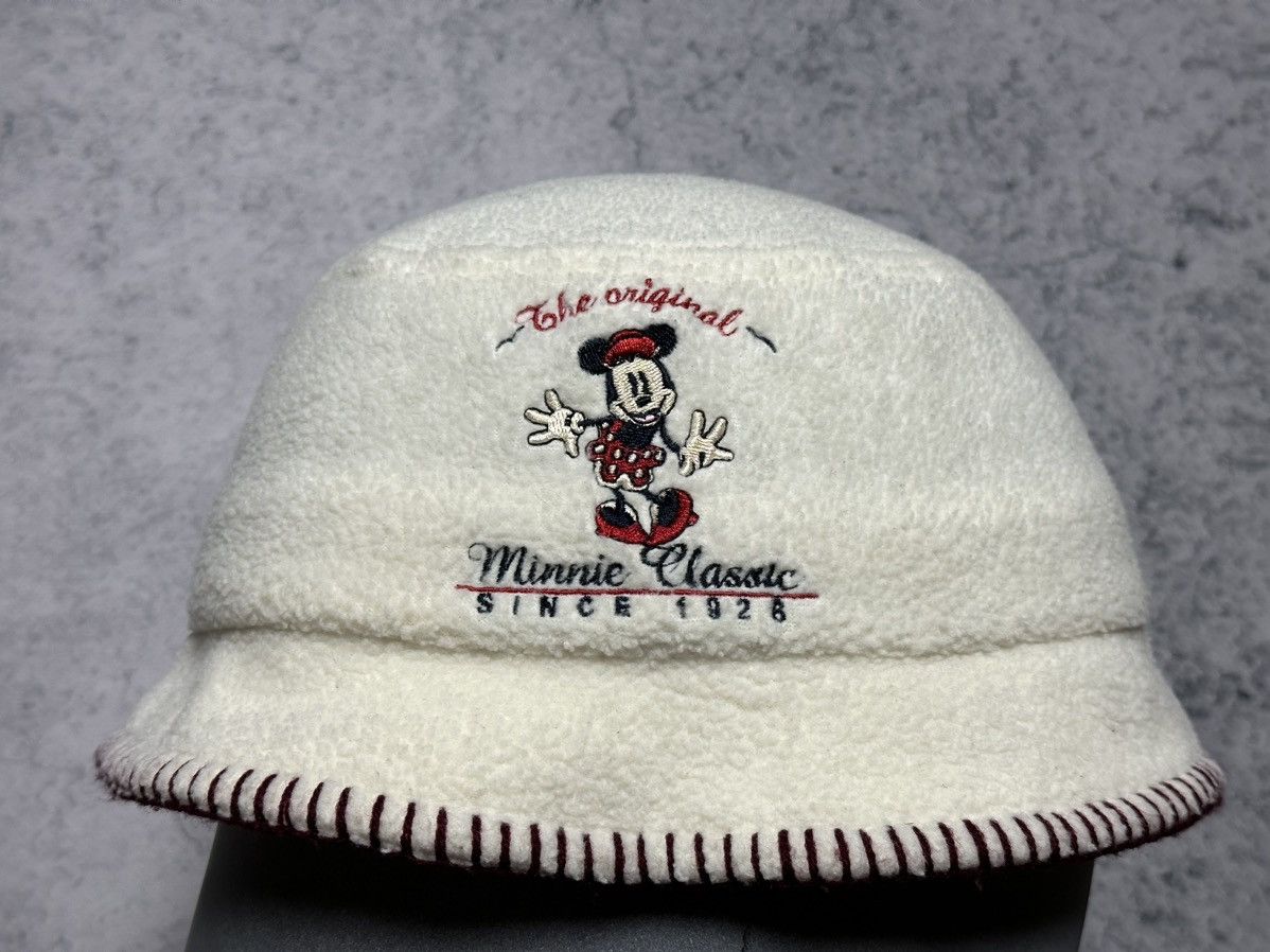 Disney Vintage 90’s Mickey Mouse Minnie Classic Fleece Bucket Hat Size ONE SIZE - 3 Thumbnail