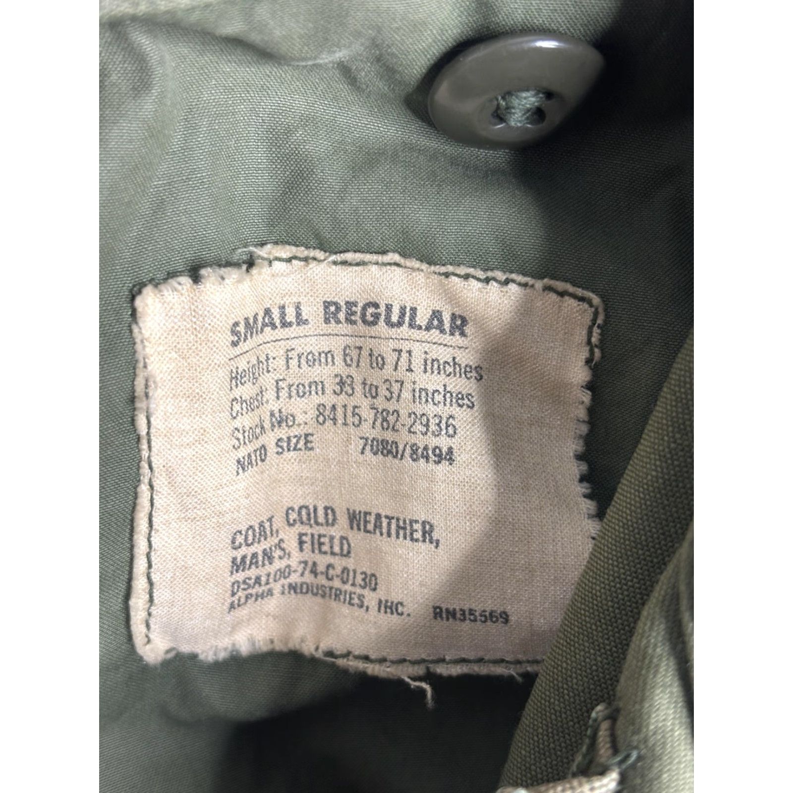 Alpha Industries Vintage Alpha Industries Jacket Mens Small Green M65 Field Coat Patches 70s Size US S / EU 44-46 / 1 - 5 Thumbnail