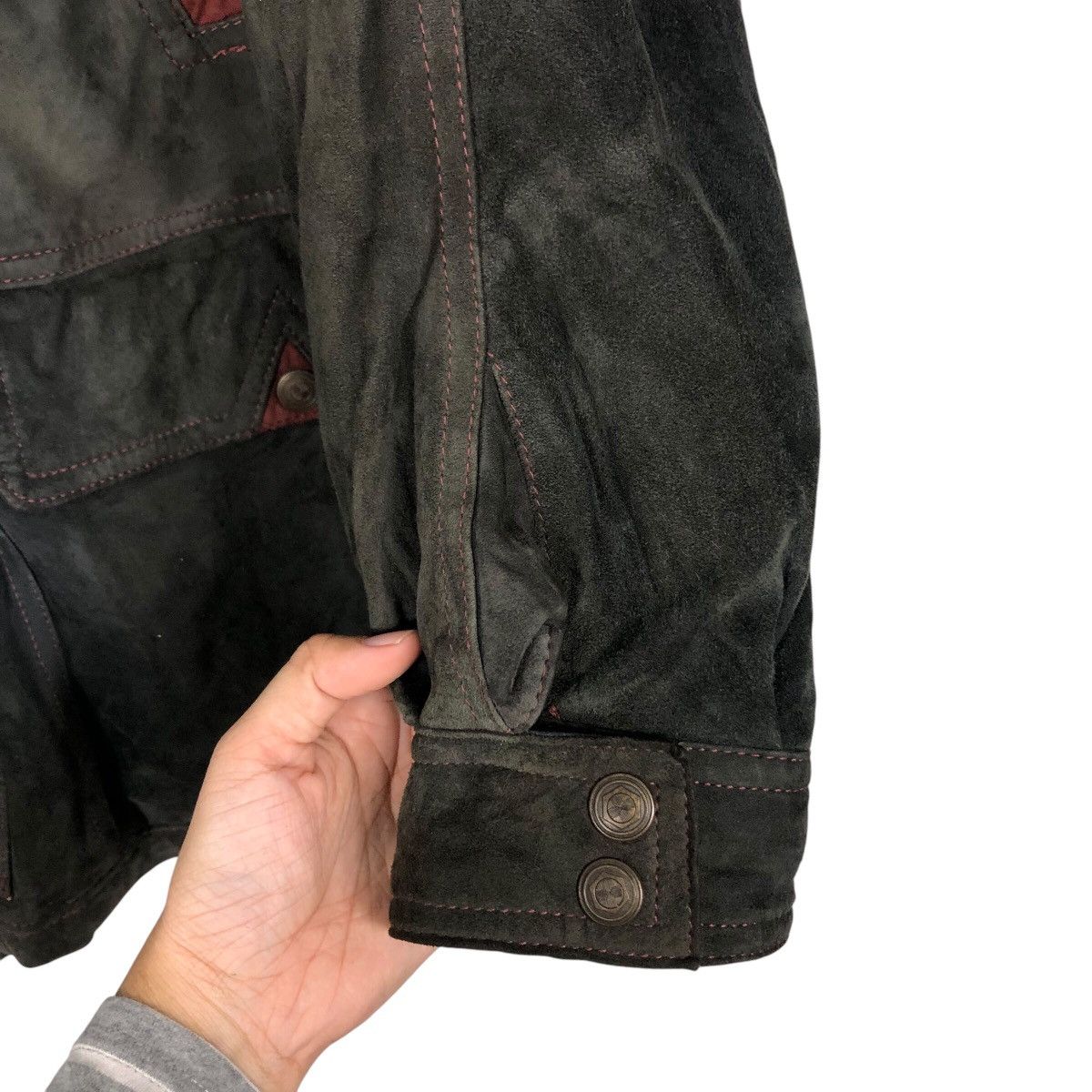 Japanese Brand × Vintage 📌Vintage Worker Hunting Leather Jacket Conceria Egeria Size US M / EU 48-50 / 2 - 16 Thumbnail